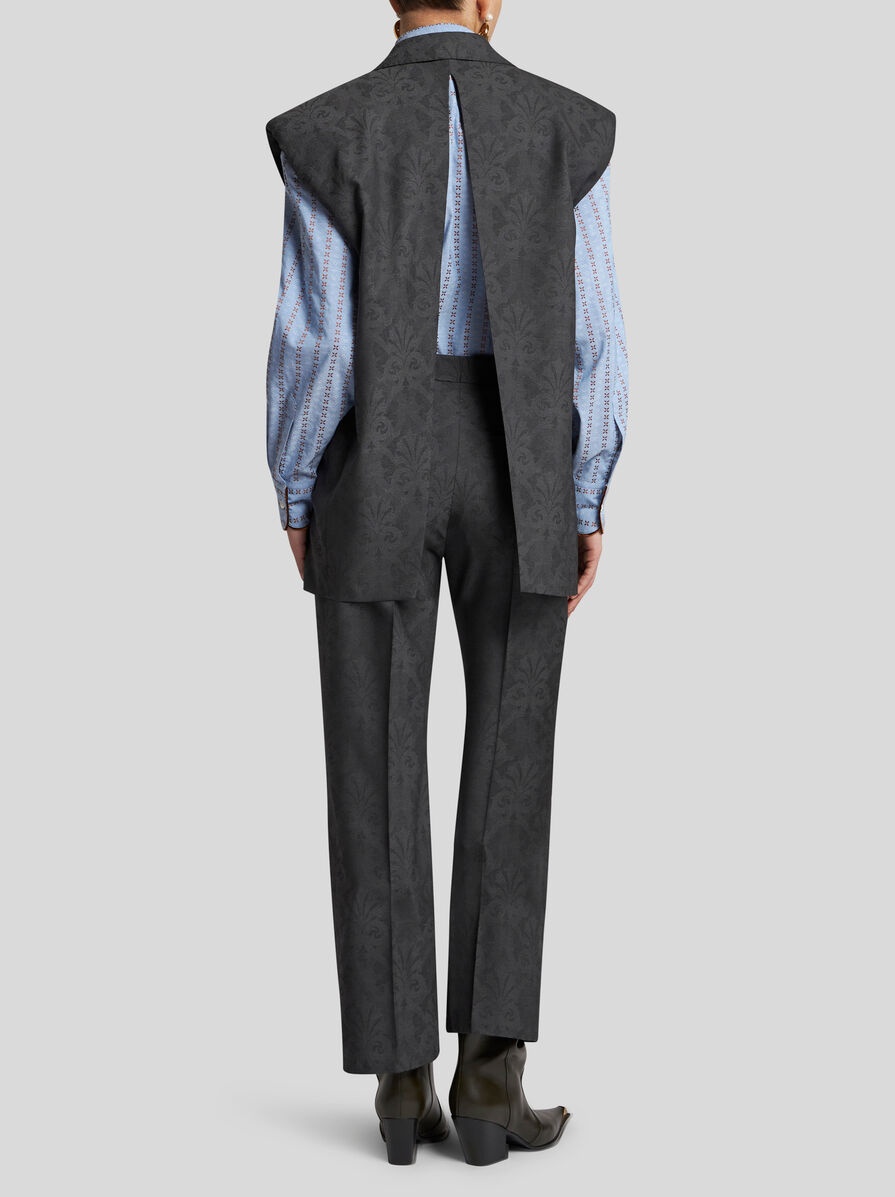 WOOL JACQUARD VEST - 5