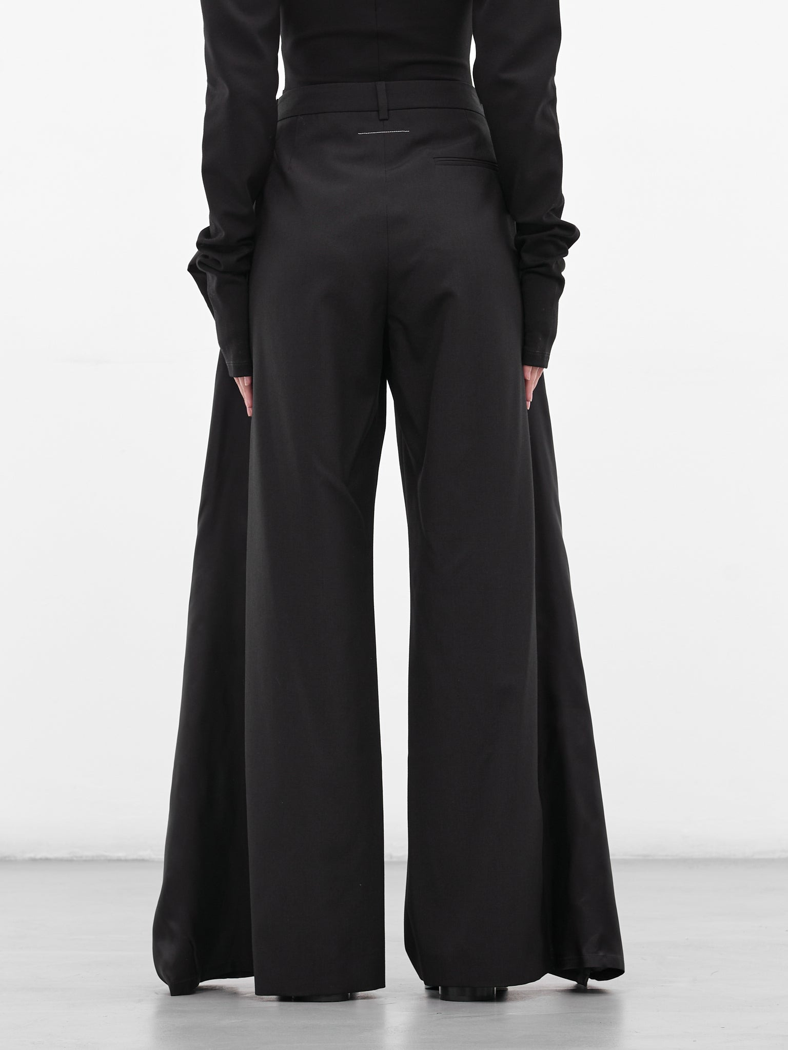 Black Deconstructed Wrap Layering Trousers - 3