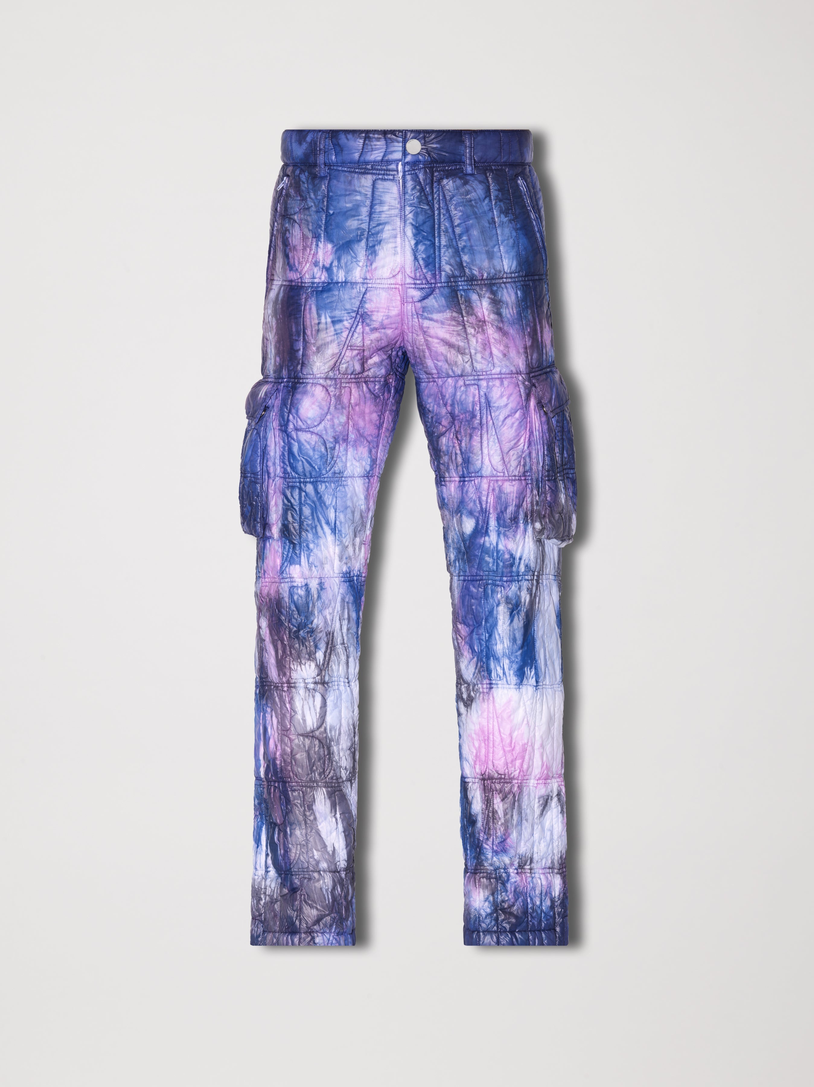 TIE DYE QUILTED CARGO FLARE - 1