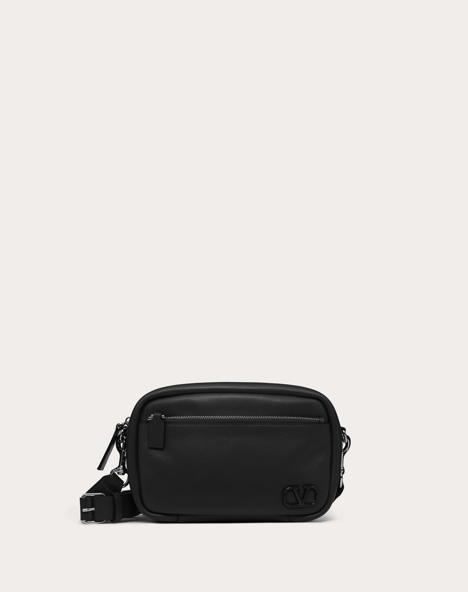 VLogo Signature Leather Crossbody Bag - 1