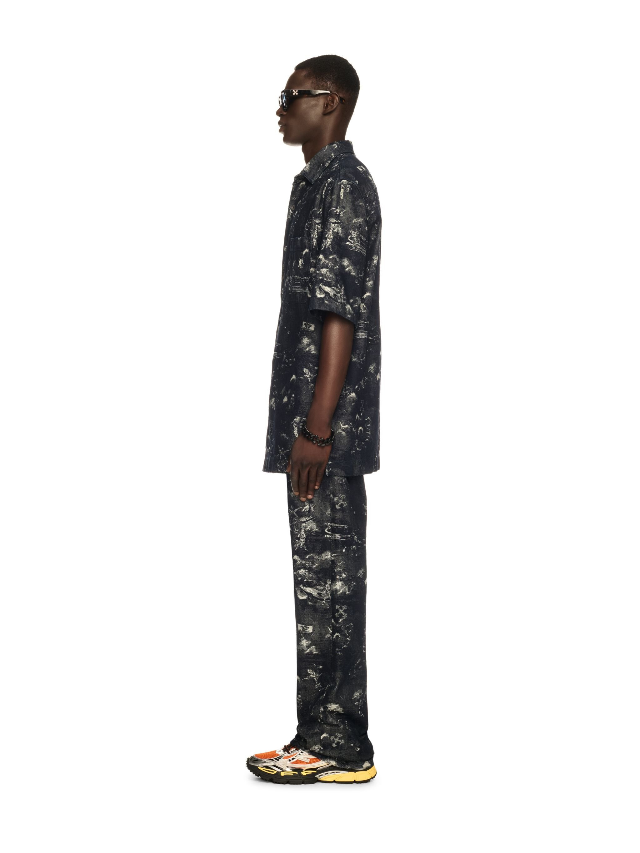 Blue Jacquard Fresco Bowling Shirt - 3