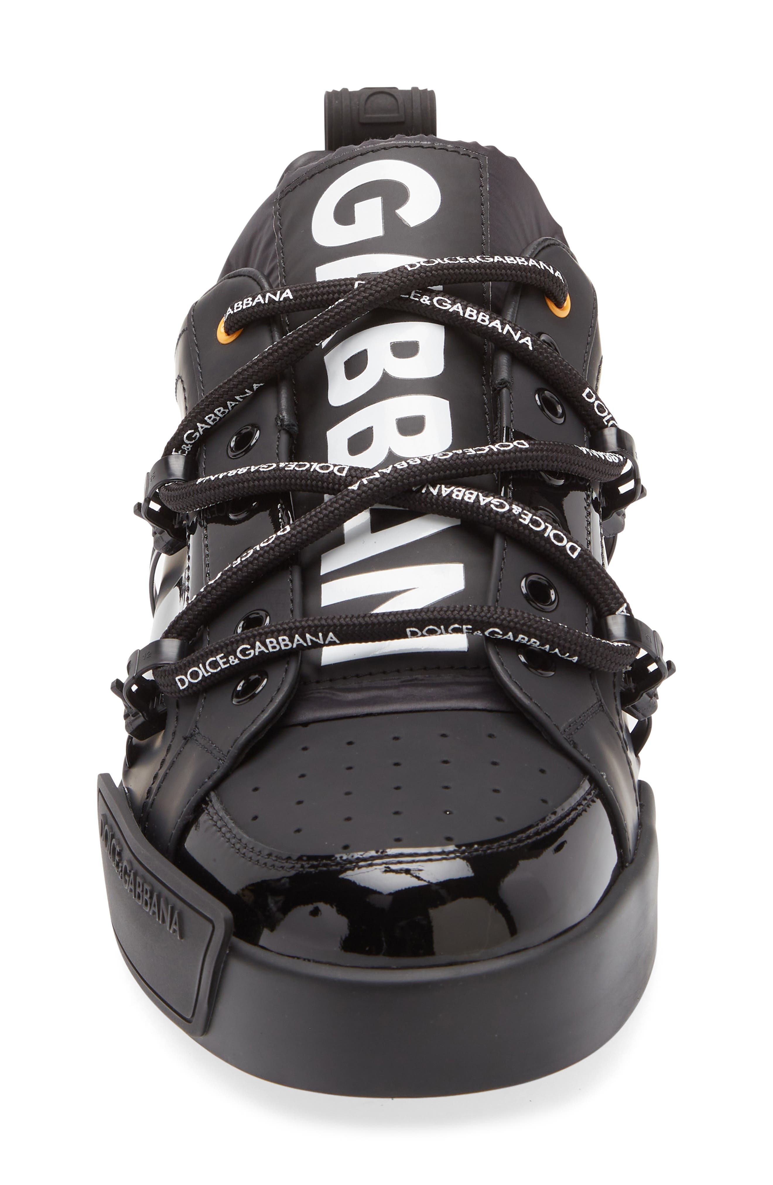 Dolce&Gabbana Portofino Lightweight Sneaker in 89690 Black/White at Nordstrom - 4