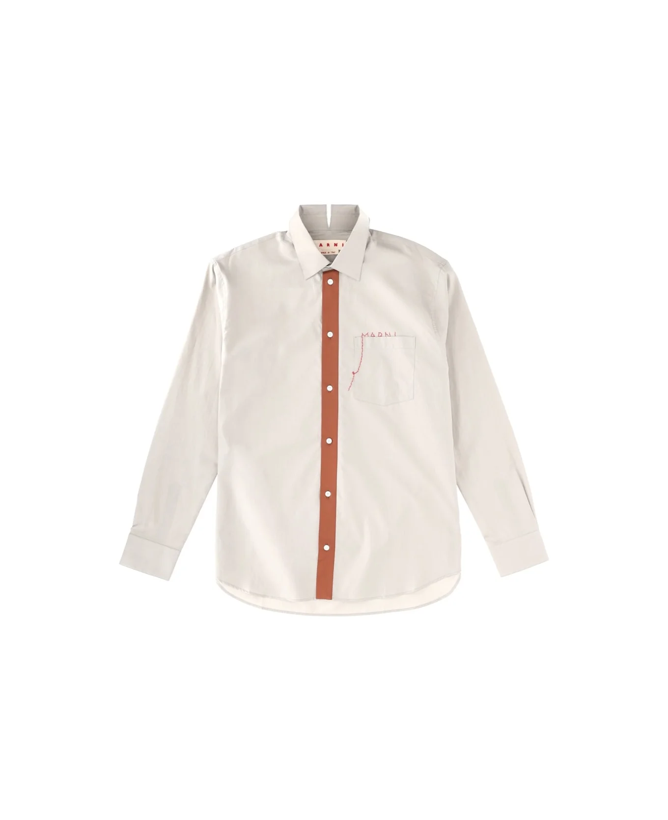 Shirt With Embroidered Logo - 1