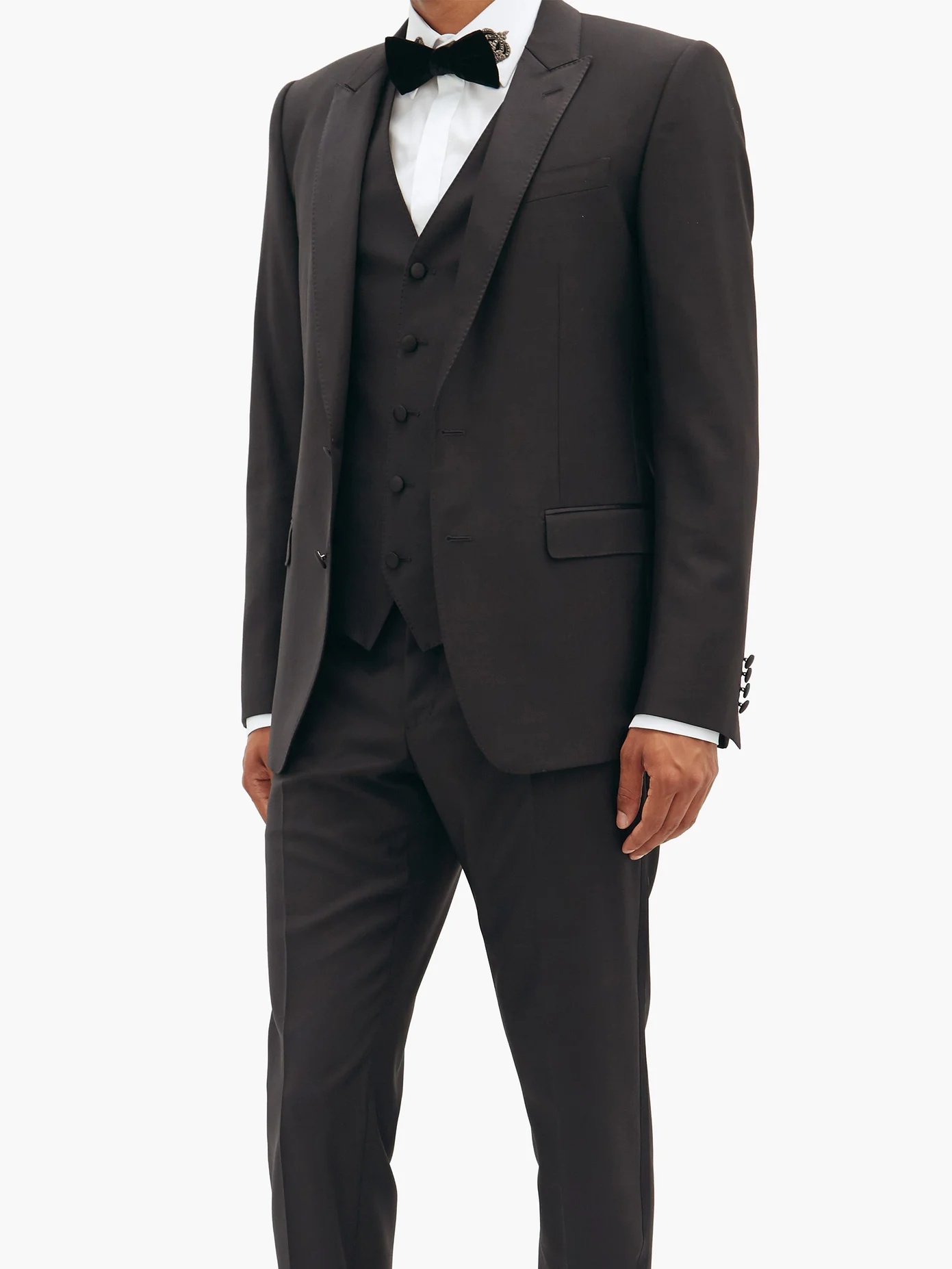 Martini-fit wool-blend three-piece suit - 2