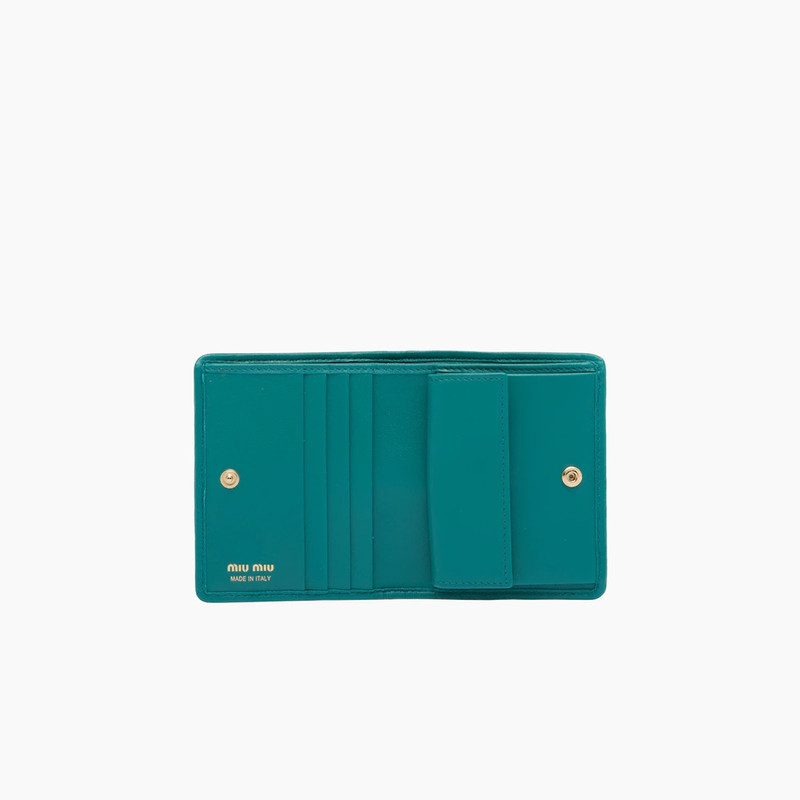 Small matelassé nappa leather wallet 4