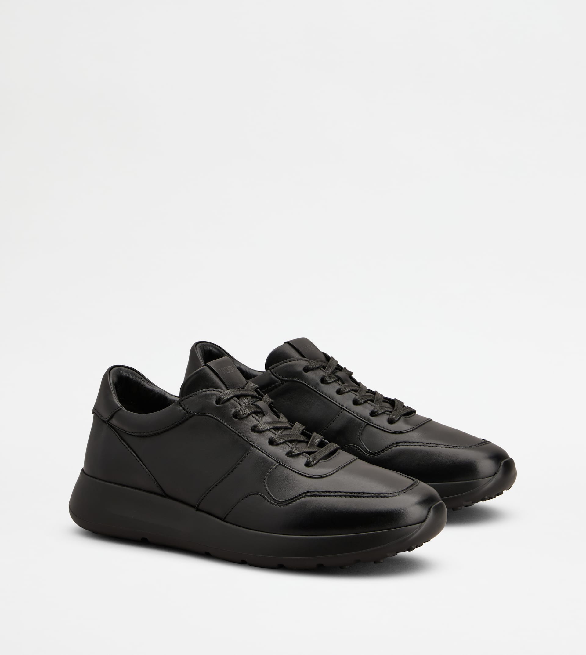 RED DOT SNEAKERS IN LEATHER - BLACK - 2