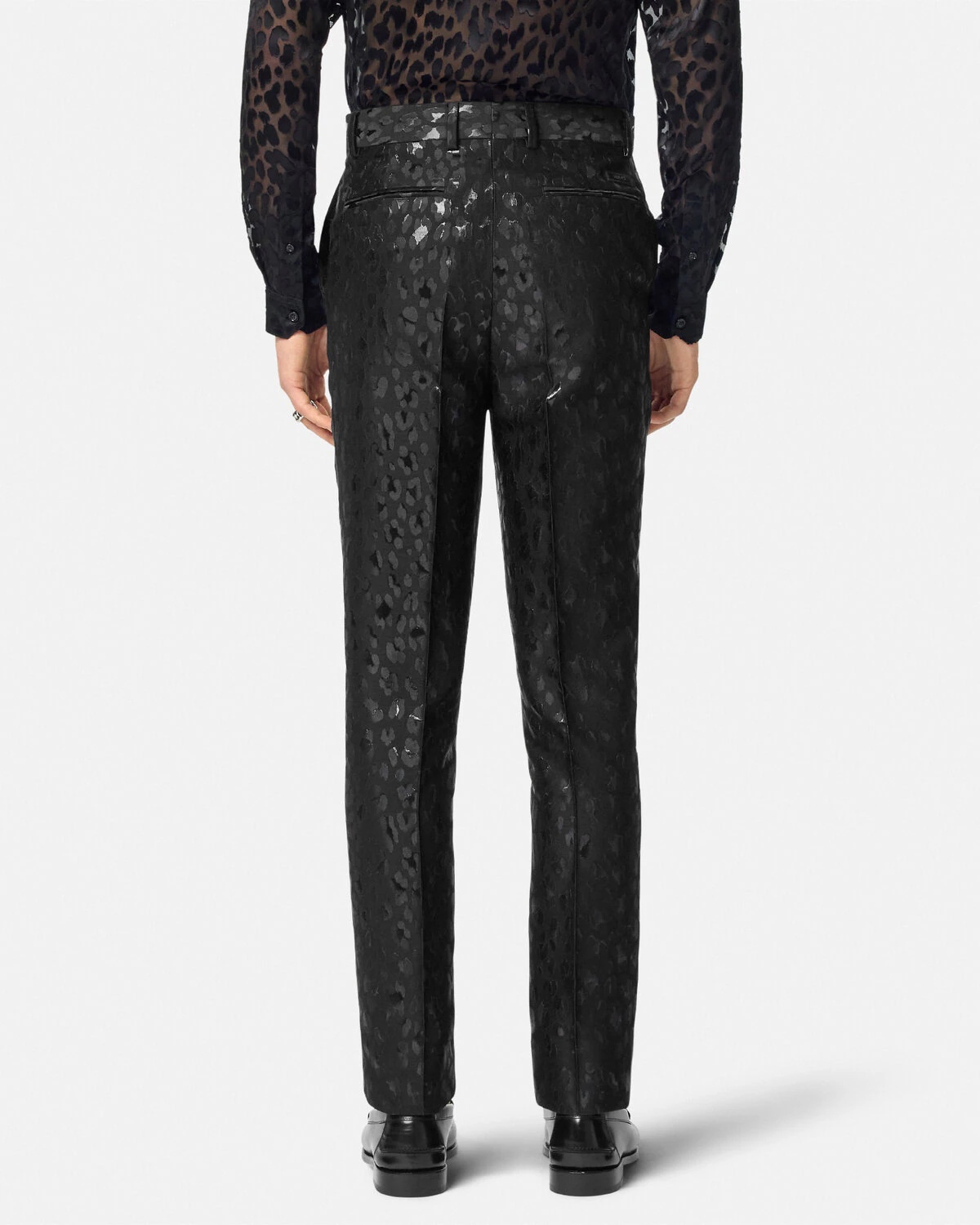 Leopard Jacquard Formal Trousers - 5