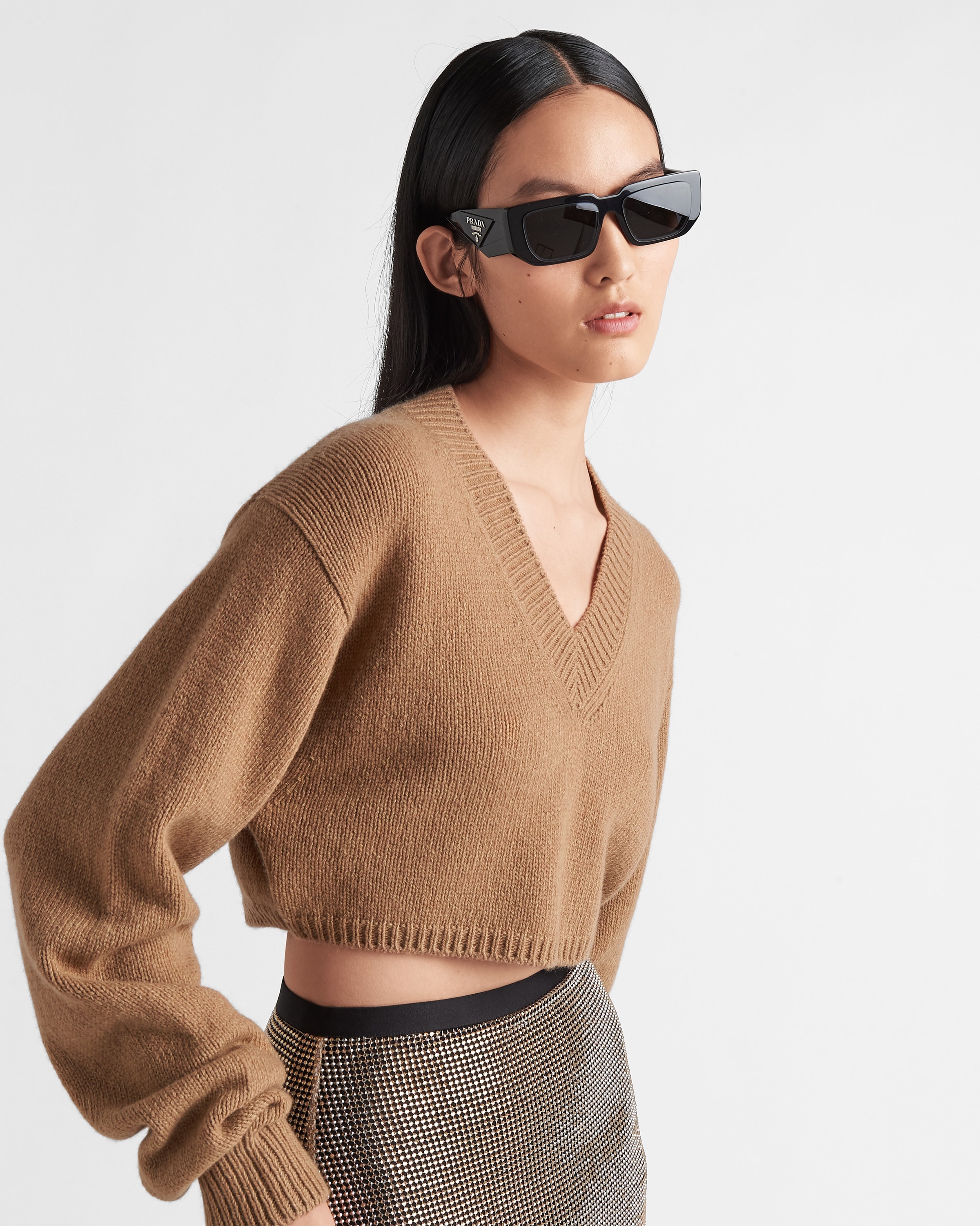 Wool and cashmere V-neck sweater - 3
