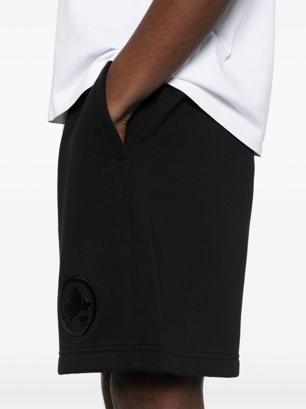 flocked logo track shorts - 5