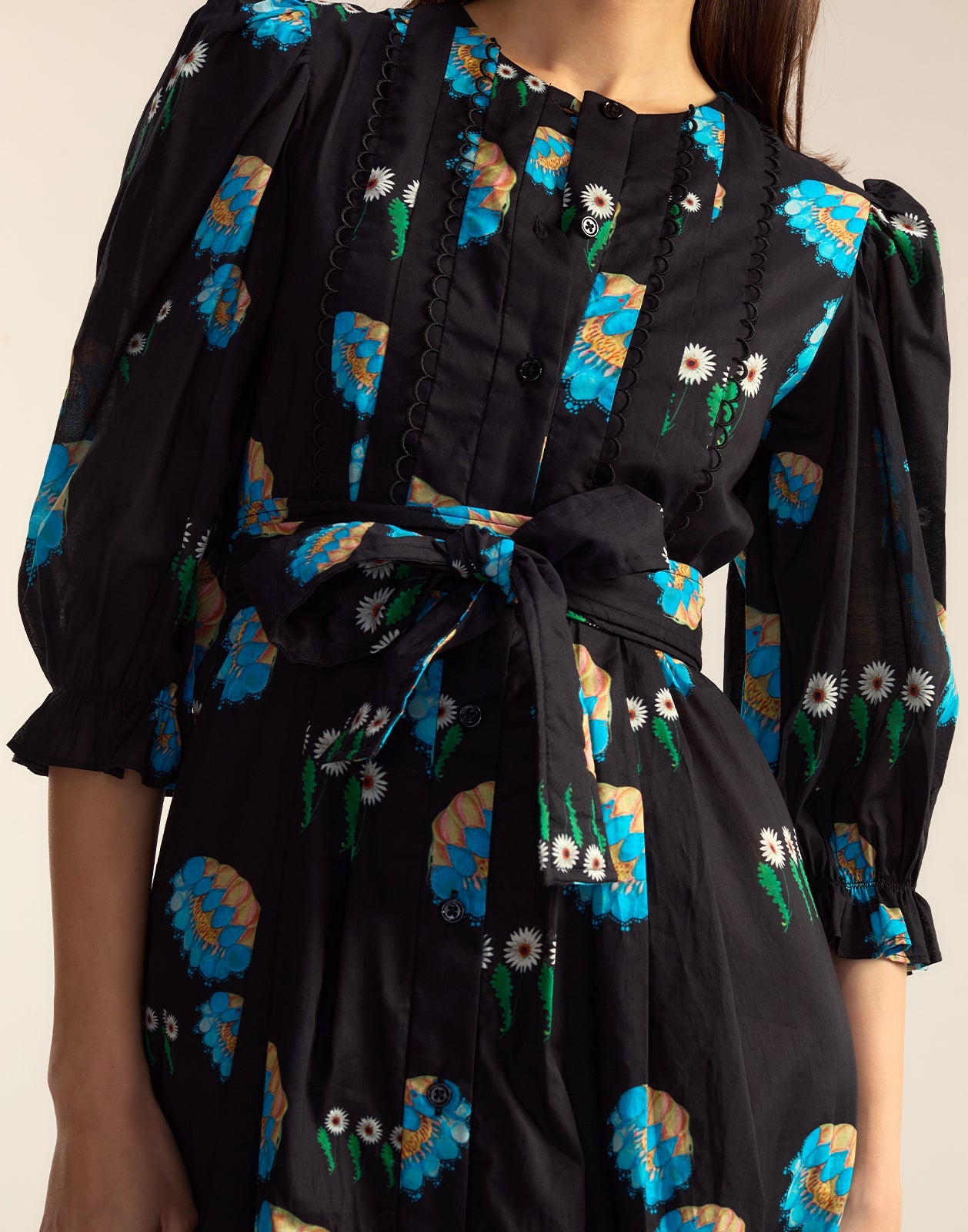 Eve Pintuck Dress - 7