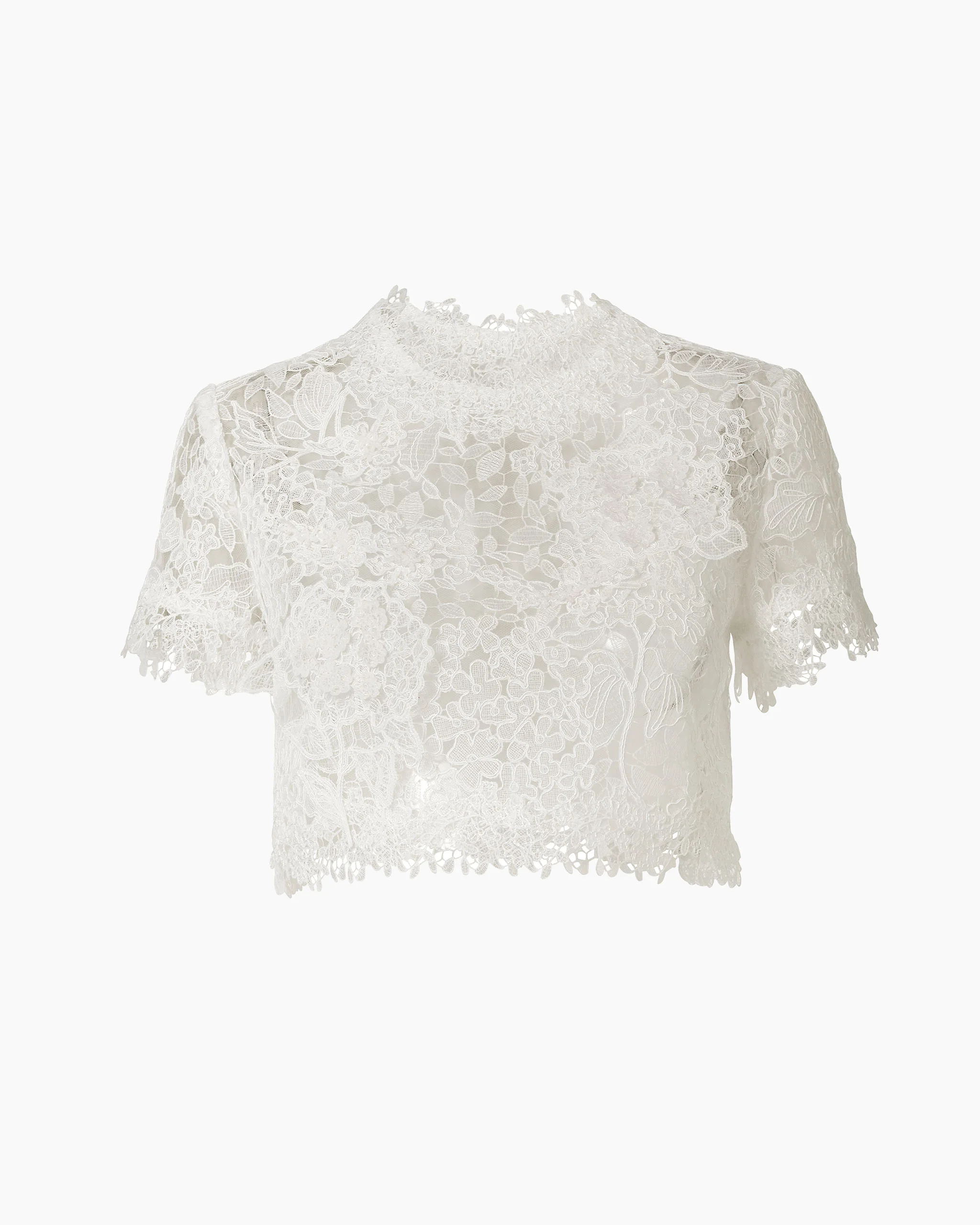 Hydrangea Lace Cropped Top - 1