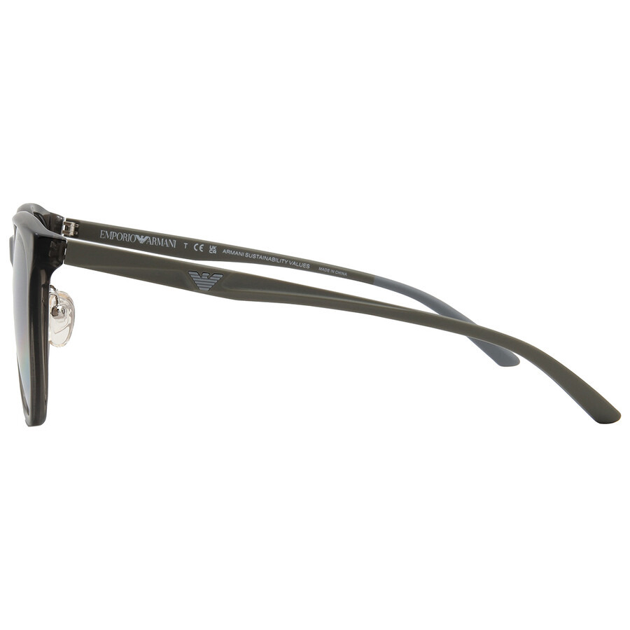Emporio Armani Grey Gradient Mirror Silver Square Men's Sunglasses EA4215D 50296I 56 - 3