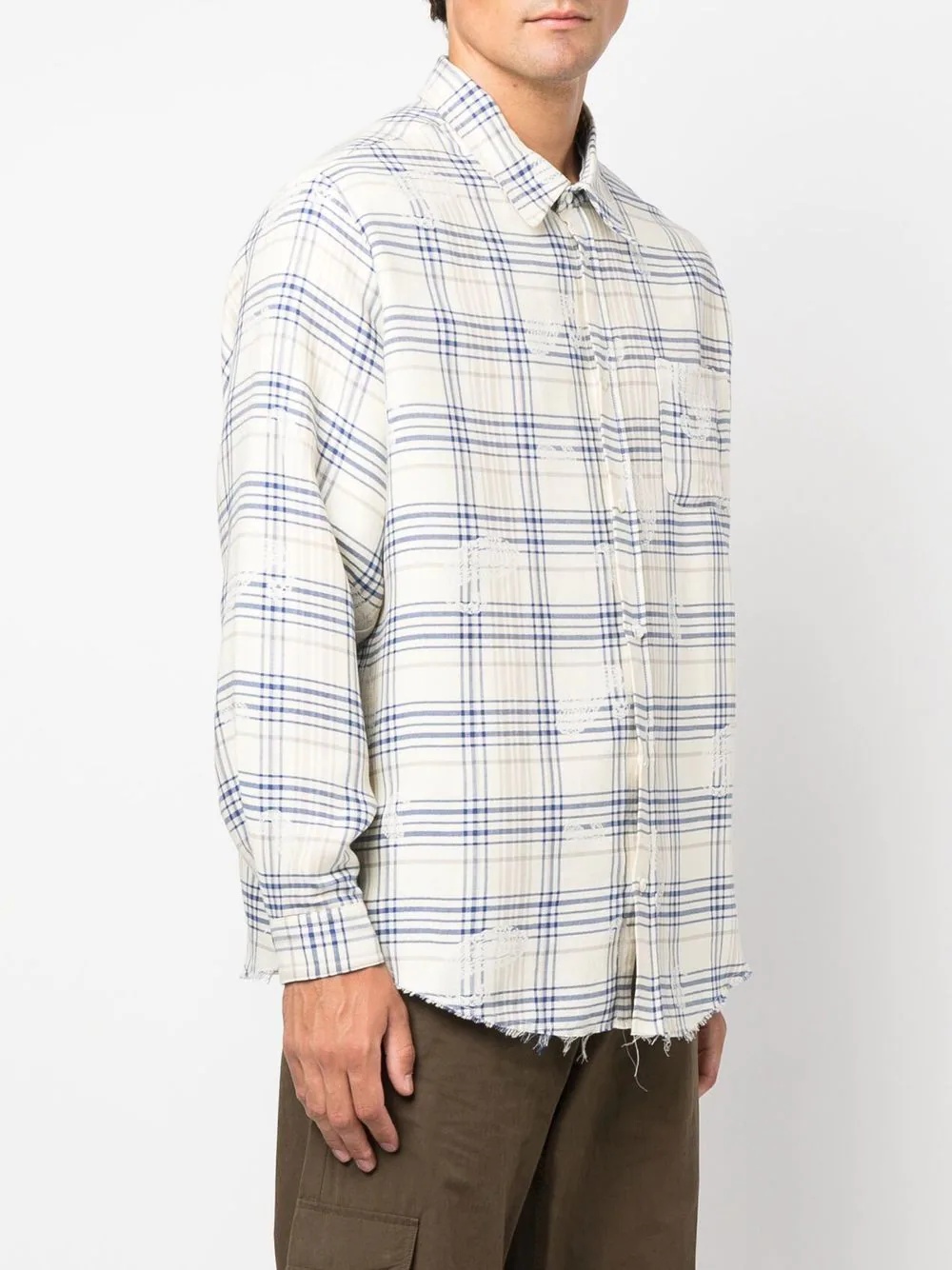 plaid-check long-sleeve shirt - 4