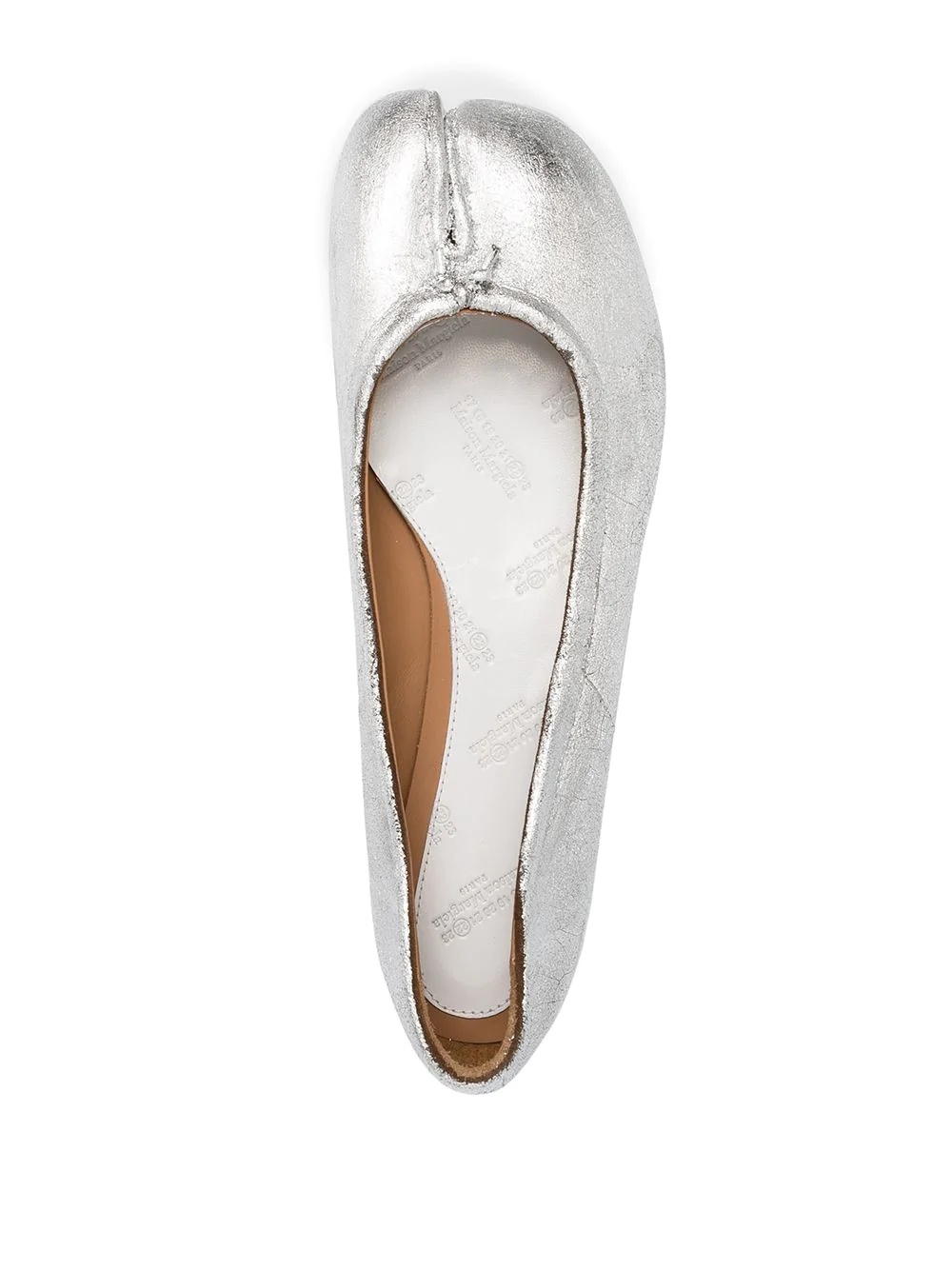 metallic tabi ballet shoes - 4