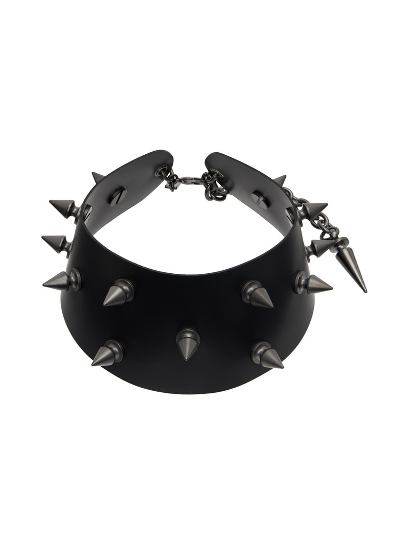 Black Rubber Spike Choker 1