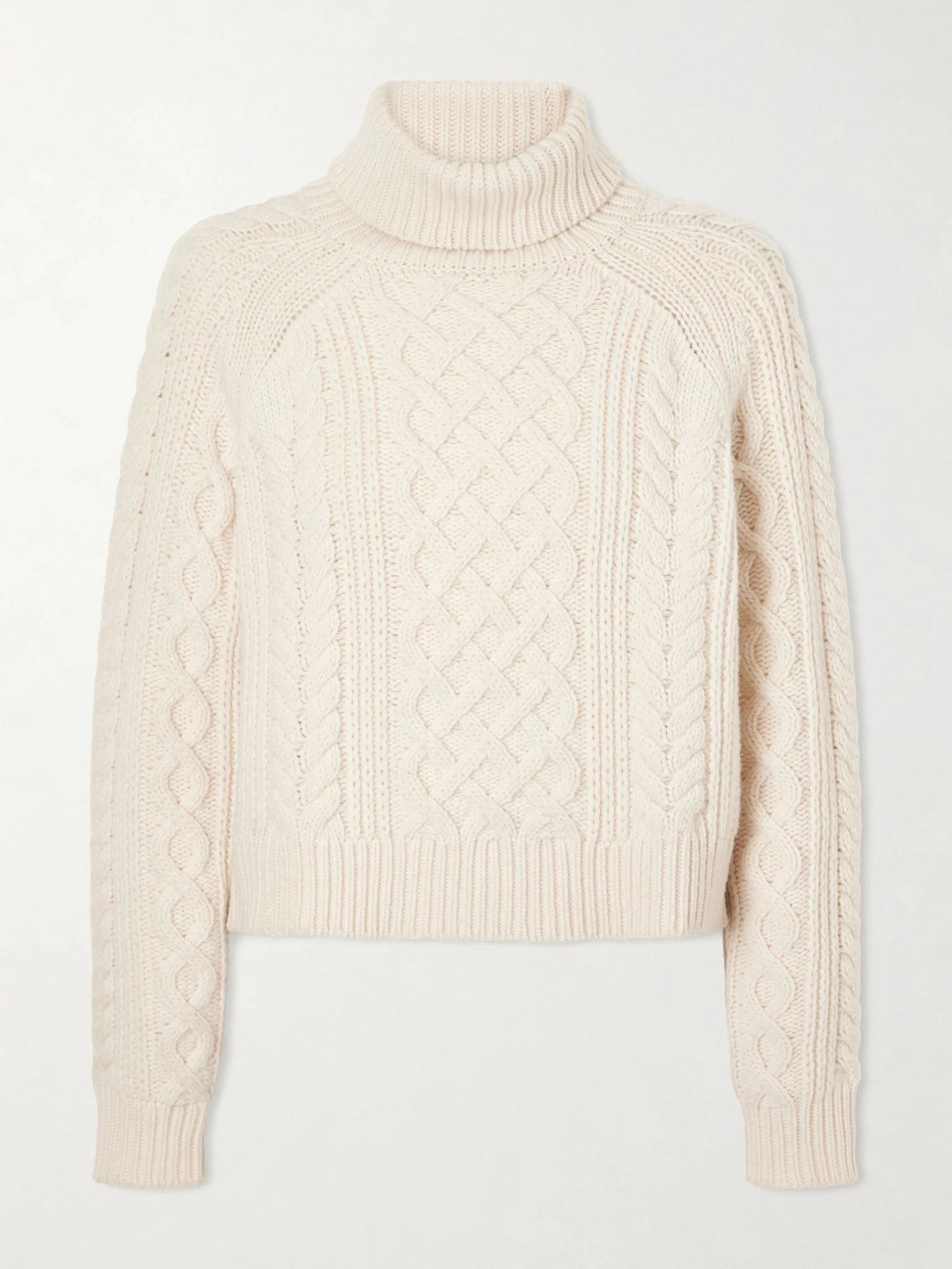 Ezren textured lambswool turtleneck sweater Ivory - 1