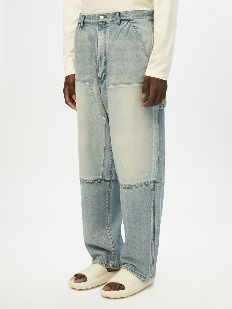 PANELLED DENIM PANTS - 4