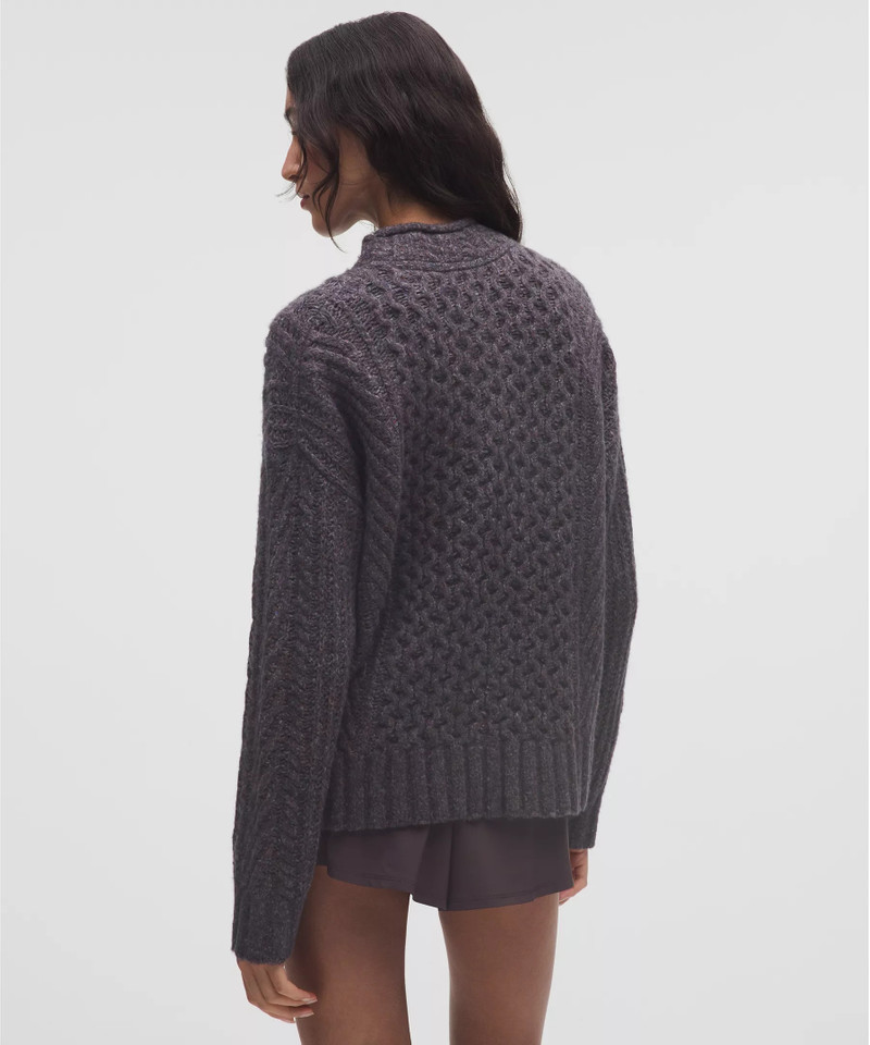 Wool-Blend Cable-Knit Sweater 3