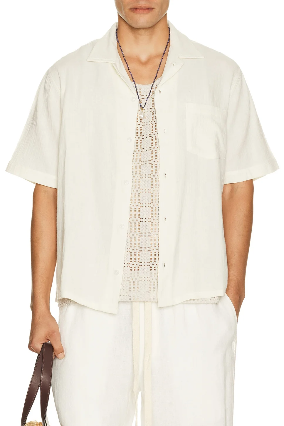 Double Cloth Short Sleeve Shirt - 1