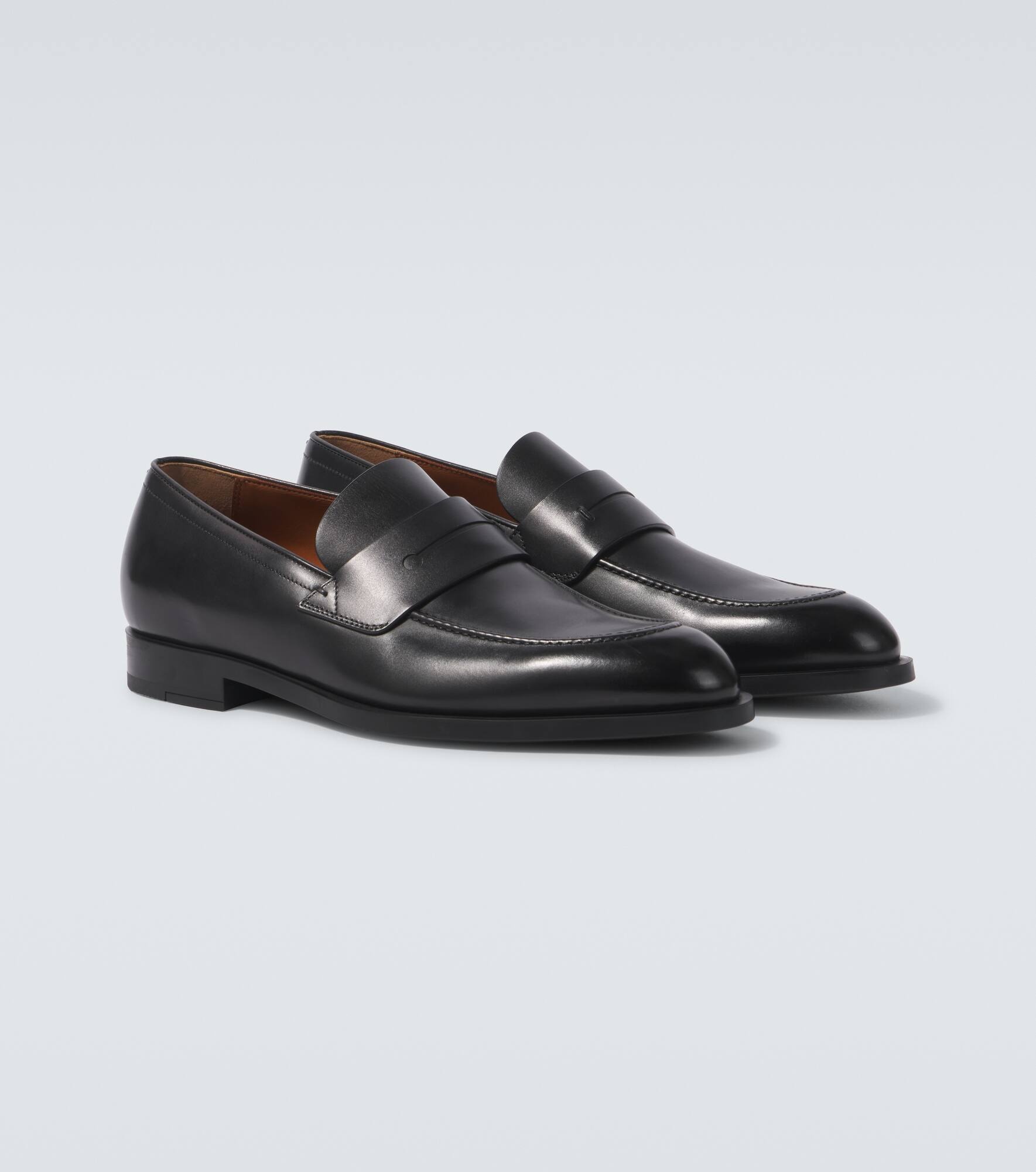 Leather penny loafers - 5