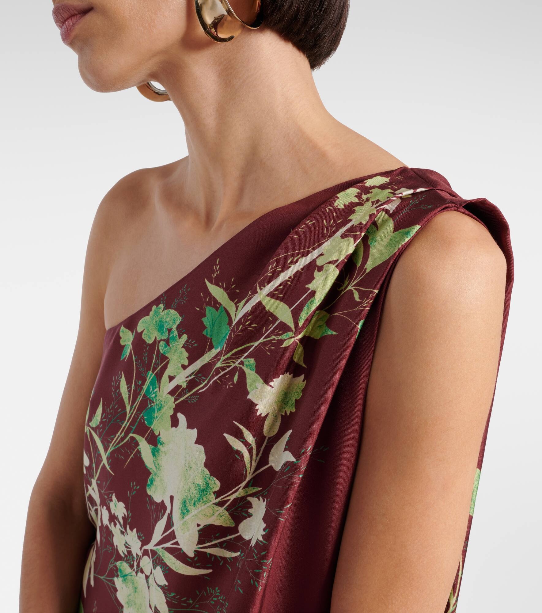 Roy floral silk twill maxi dress - 4