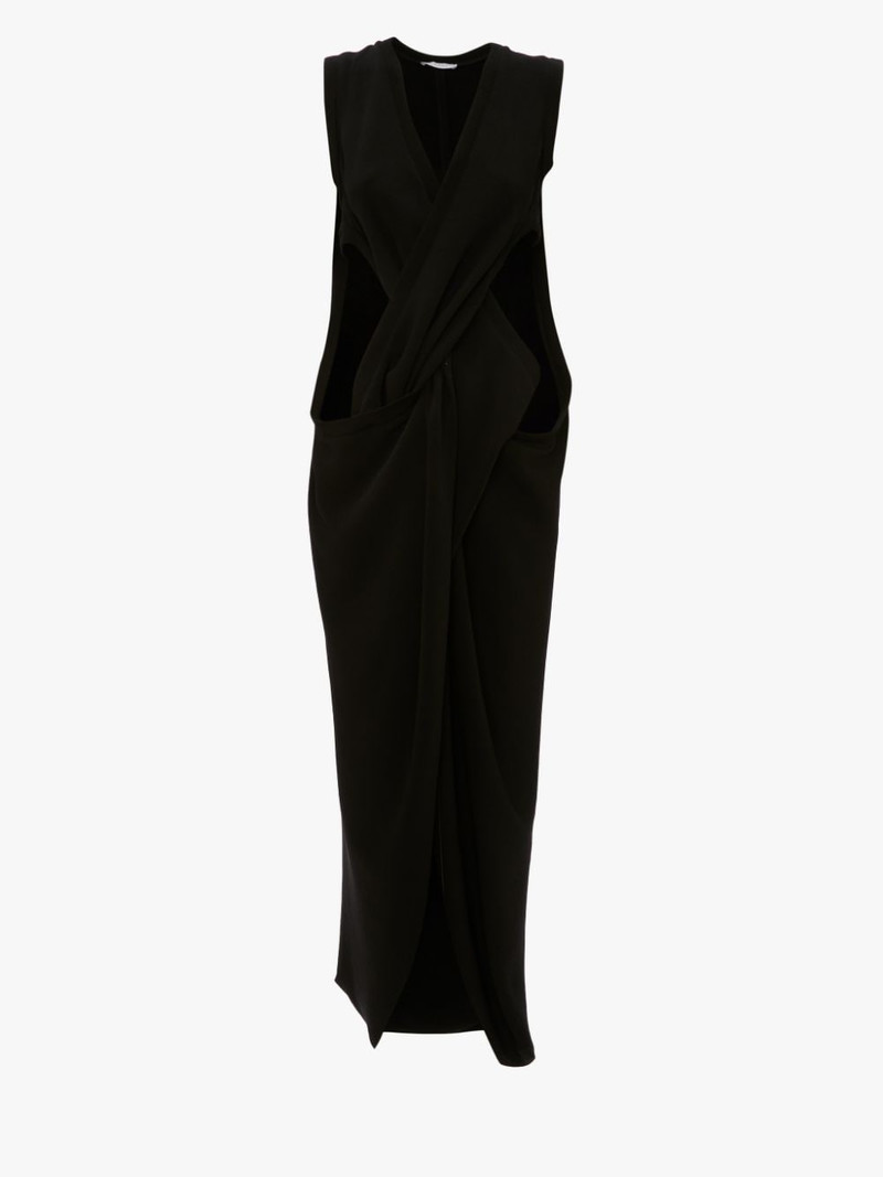 LONG TWIST FRONT DRESS 1