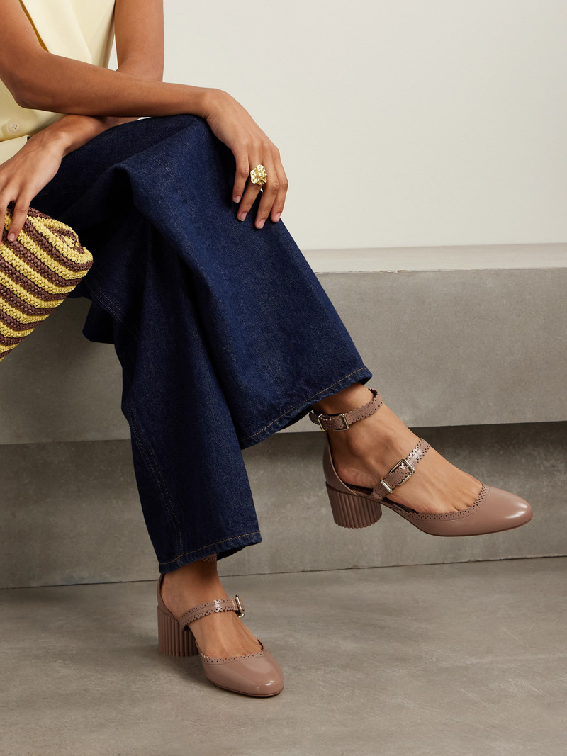 Zimmermann Eddie Scalloped Leather Mary Jane Pumps outlook