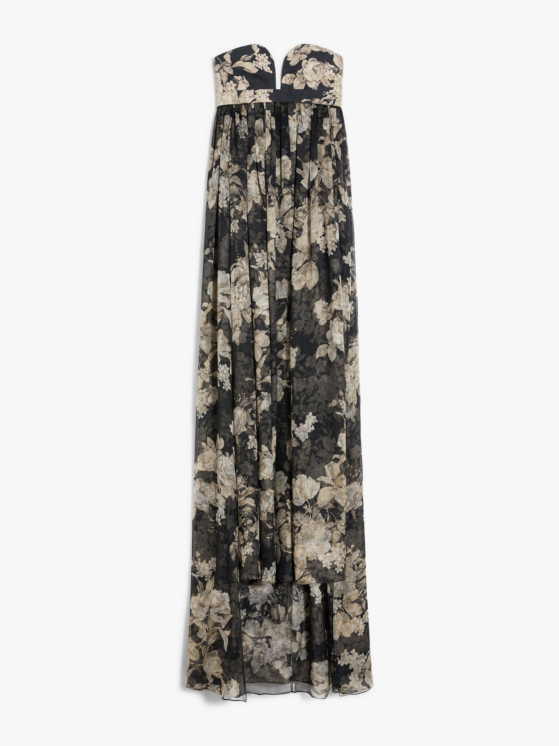 Max Mara ACERBO1234 Printed chiffon bustier dress | REVERSIBLE
