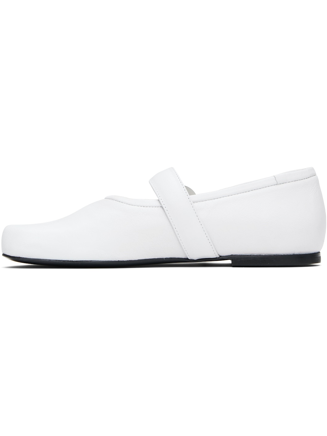 White Five-Toe Belt Ballerina Flats - 3