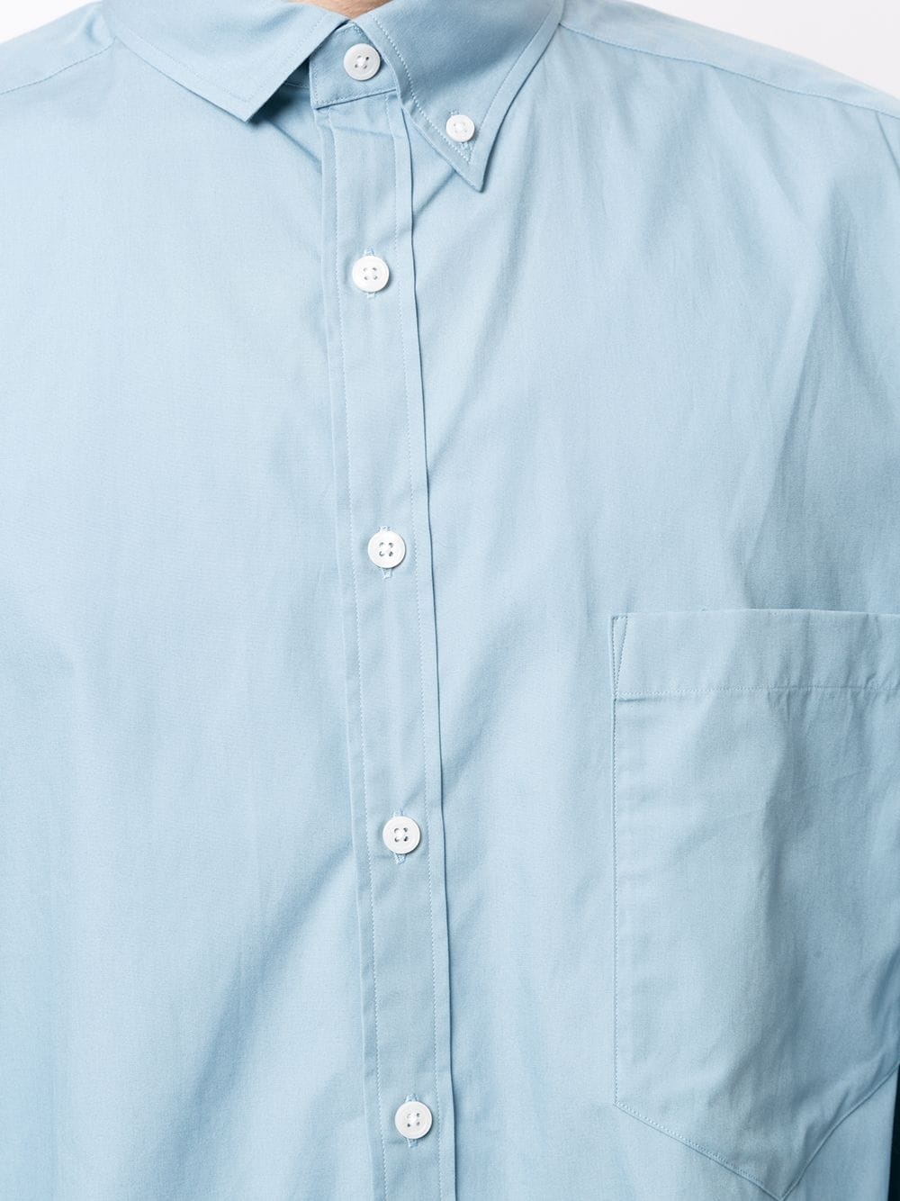 contrast-panel long sleeve shirt - 5