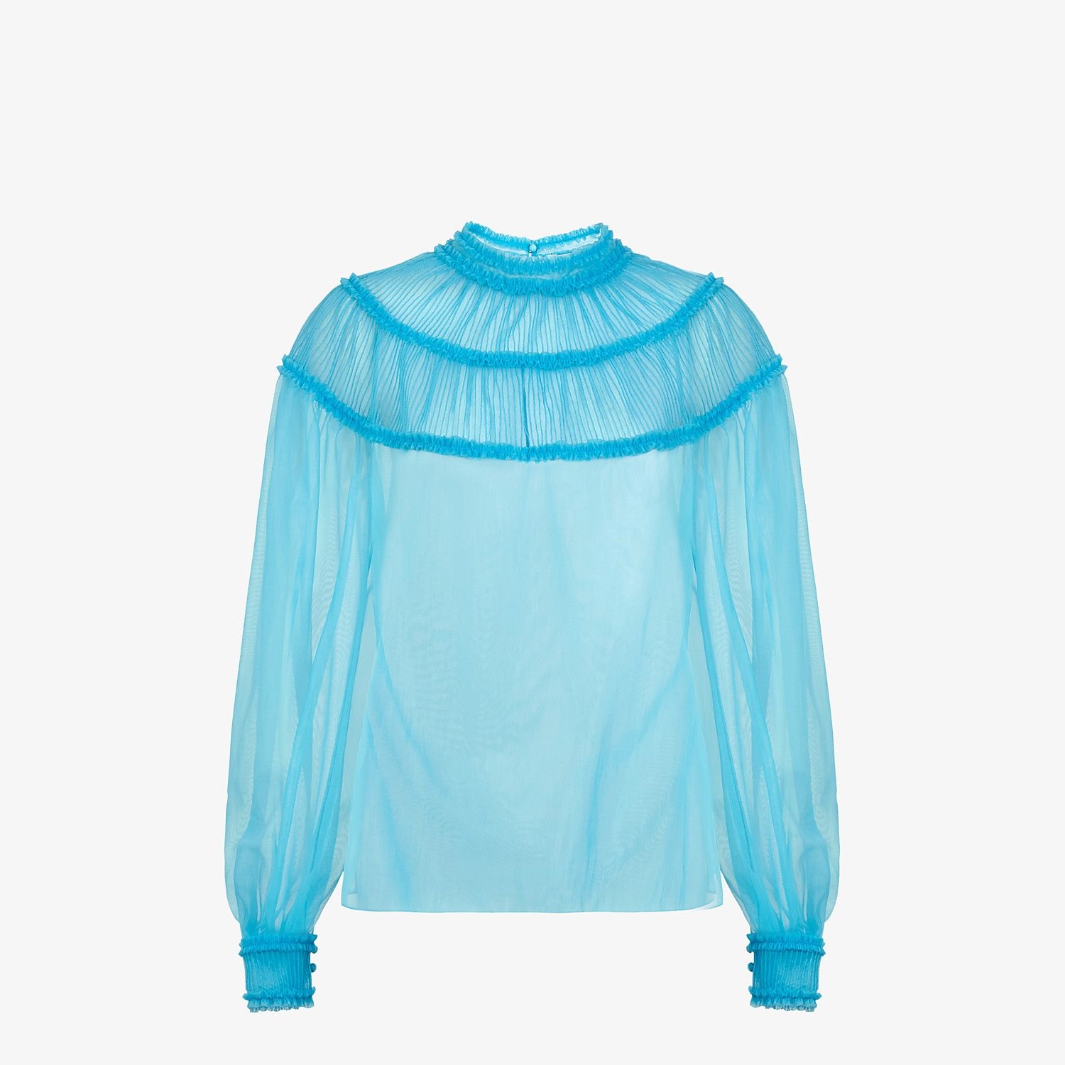 Light blue nylon blouse - 1