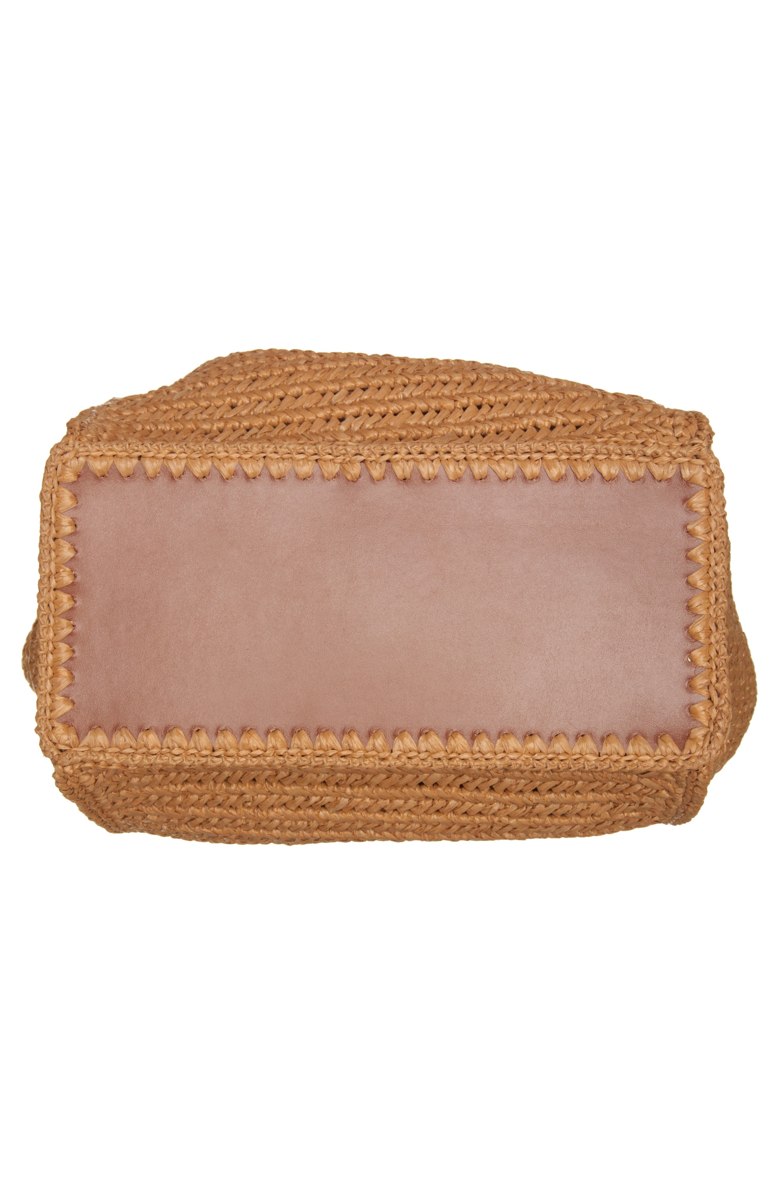 TOM FORD Medium Tara Raffia Tote in 3Jb10 Vanilla/Cuoio at Nordstrom - 6