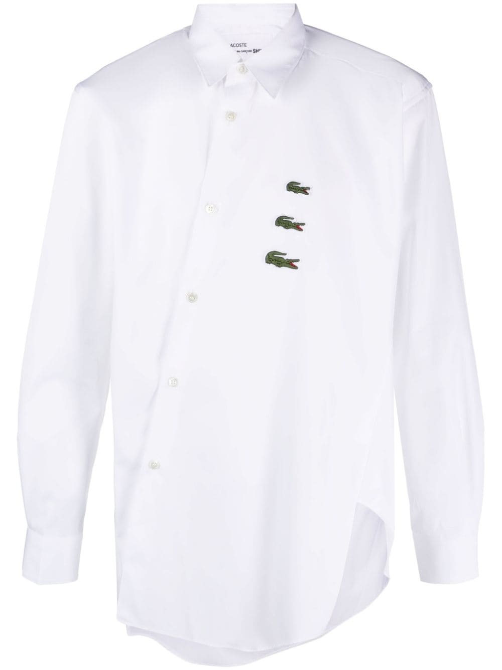 x Lacoste asymmetric cotton shirt - 1