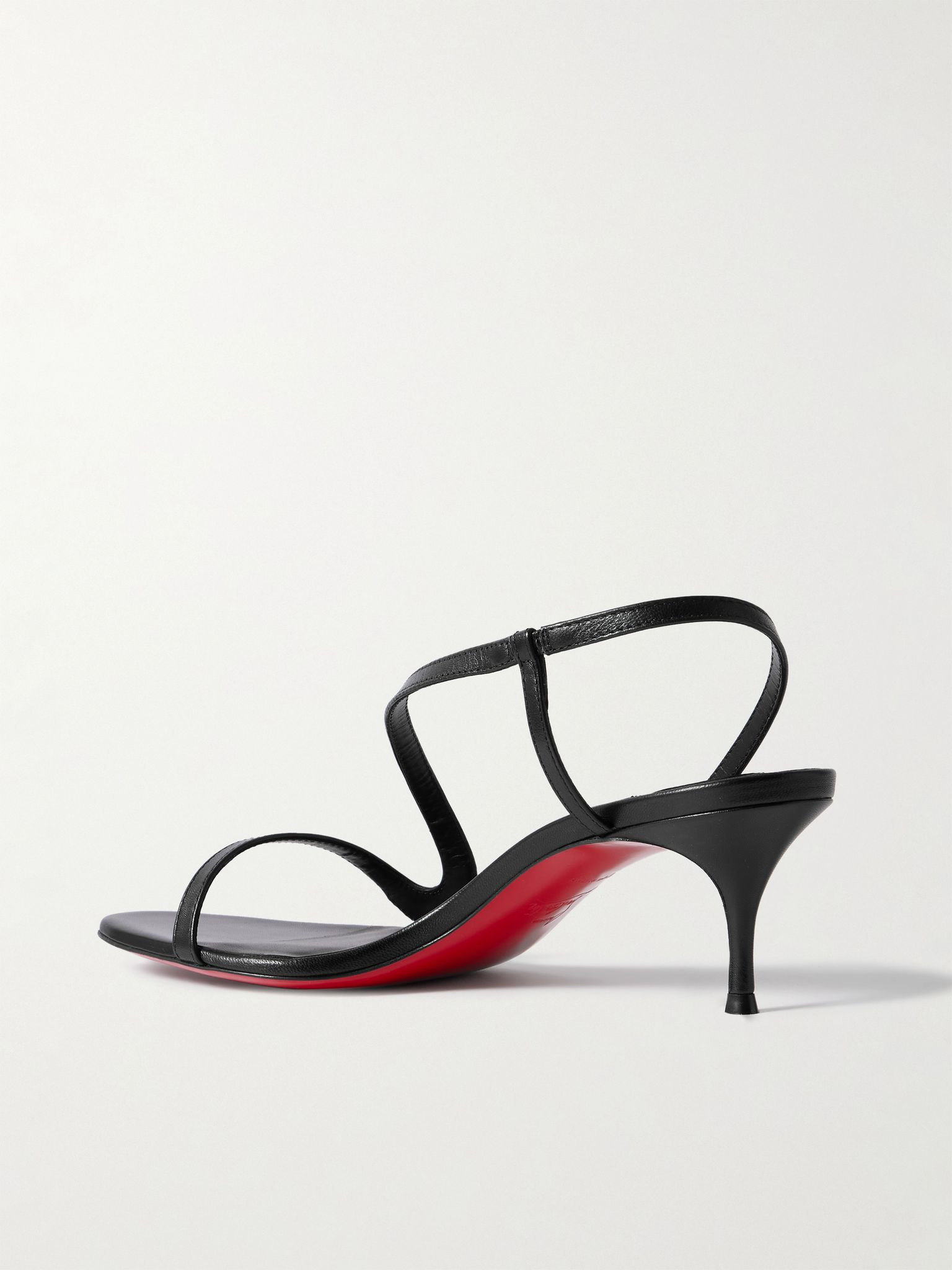 Rosalie 55 leather and PVC slingback sandals Black - 3