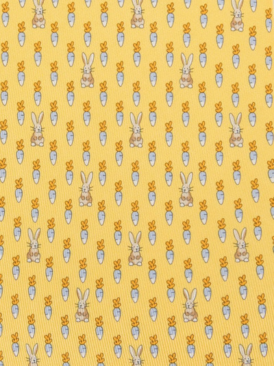 Salvatore Ferragamo rabbit-print tie outlook