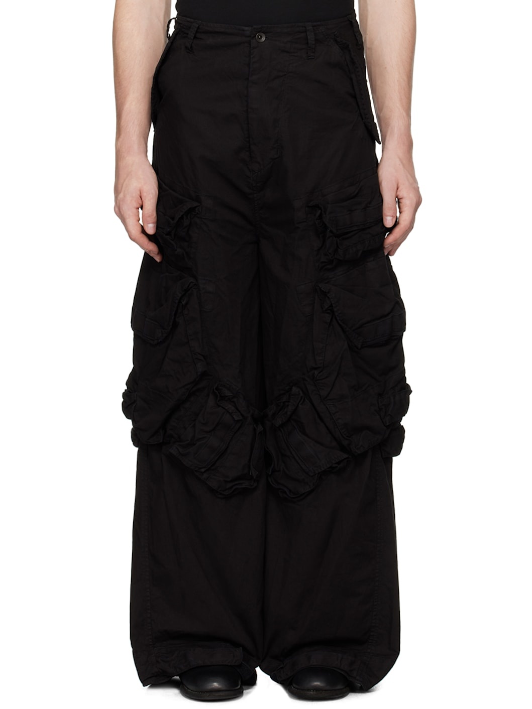 Black Hellion Cargo Pants - 1