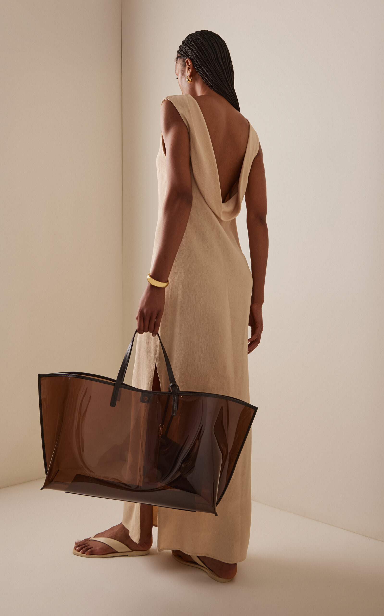 Christos Large PVC Tote Bag brown - 2