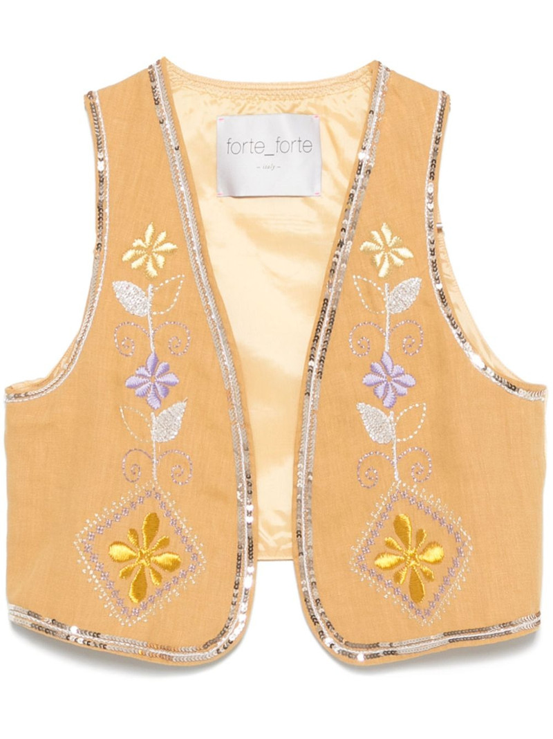 floral-embroidery gilet 1