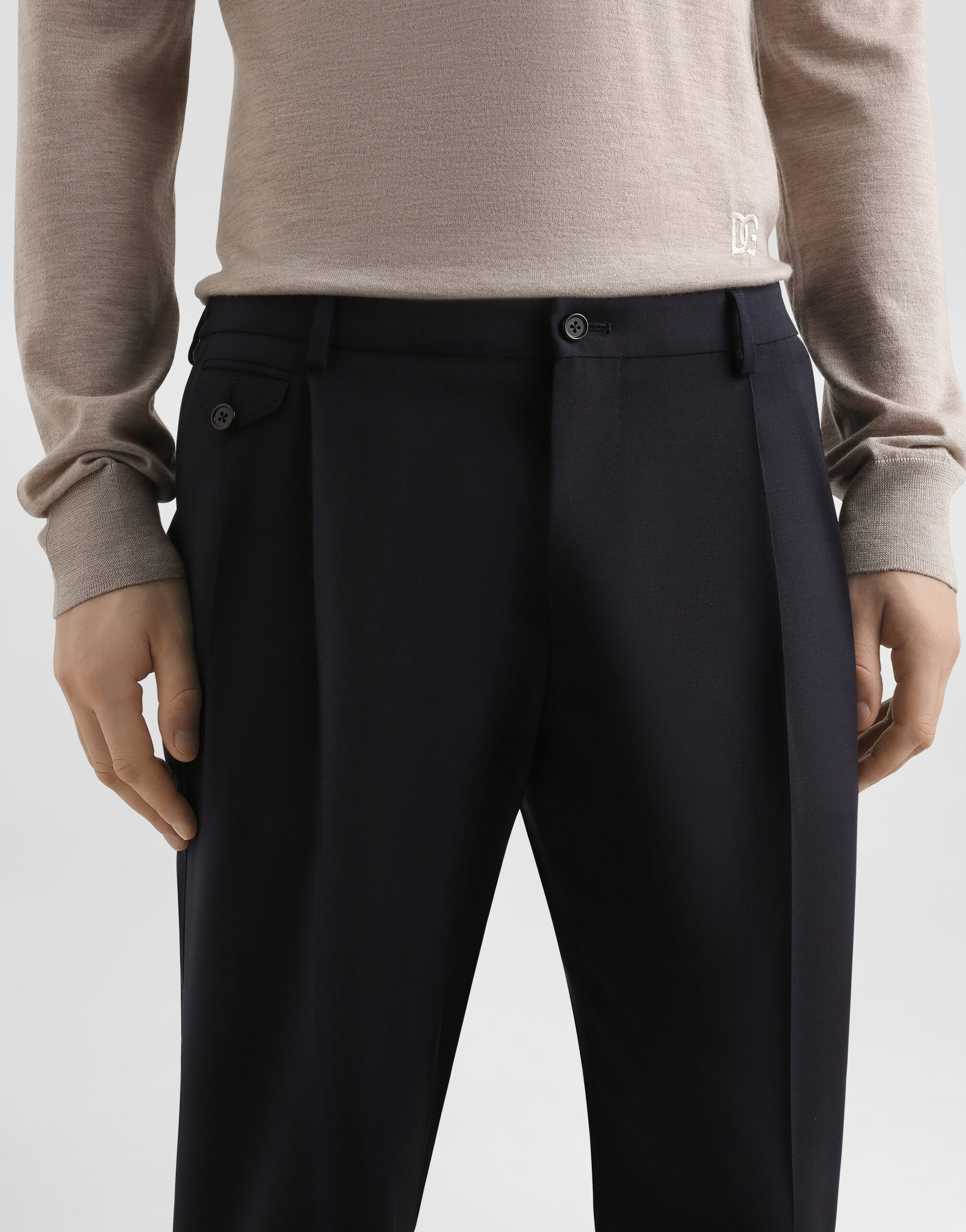 Wool blend trousers - 4