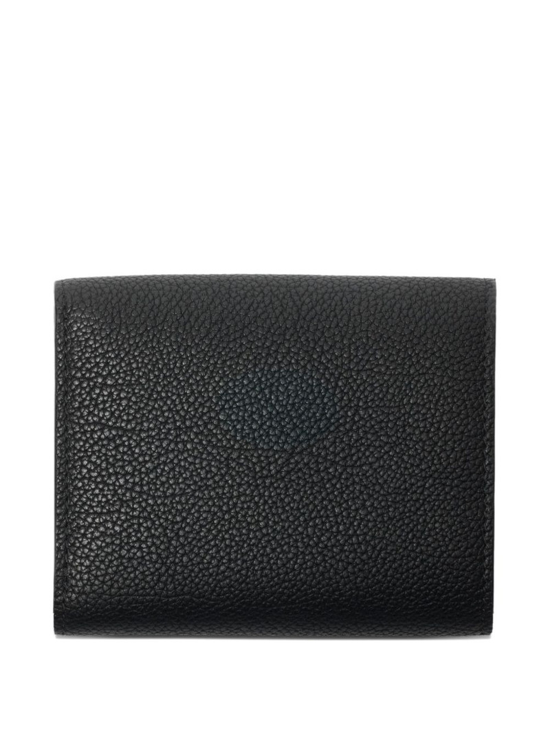 Burberry Cotswolds leather check-engraved wallet outlook