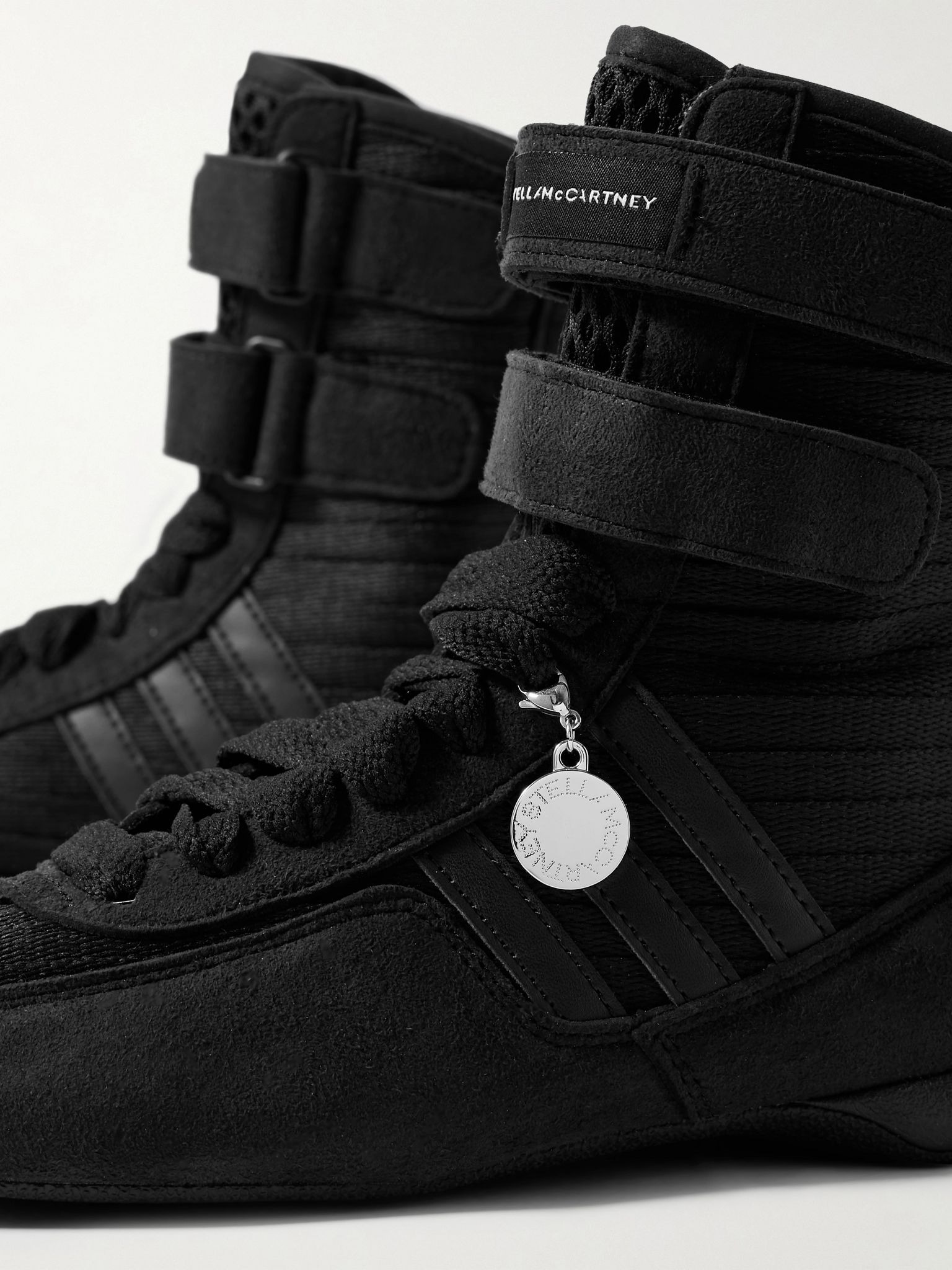 Rasant 2.0 vegan and mesh-trimmed canvas high-top sneakers Black - 4