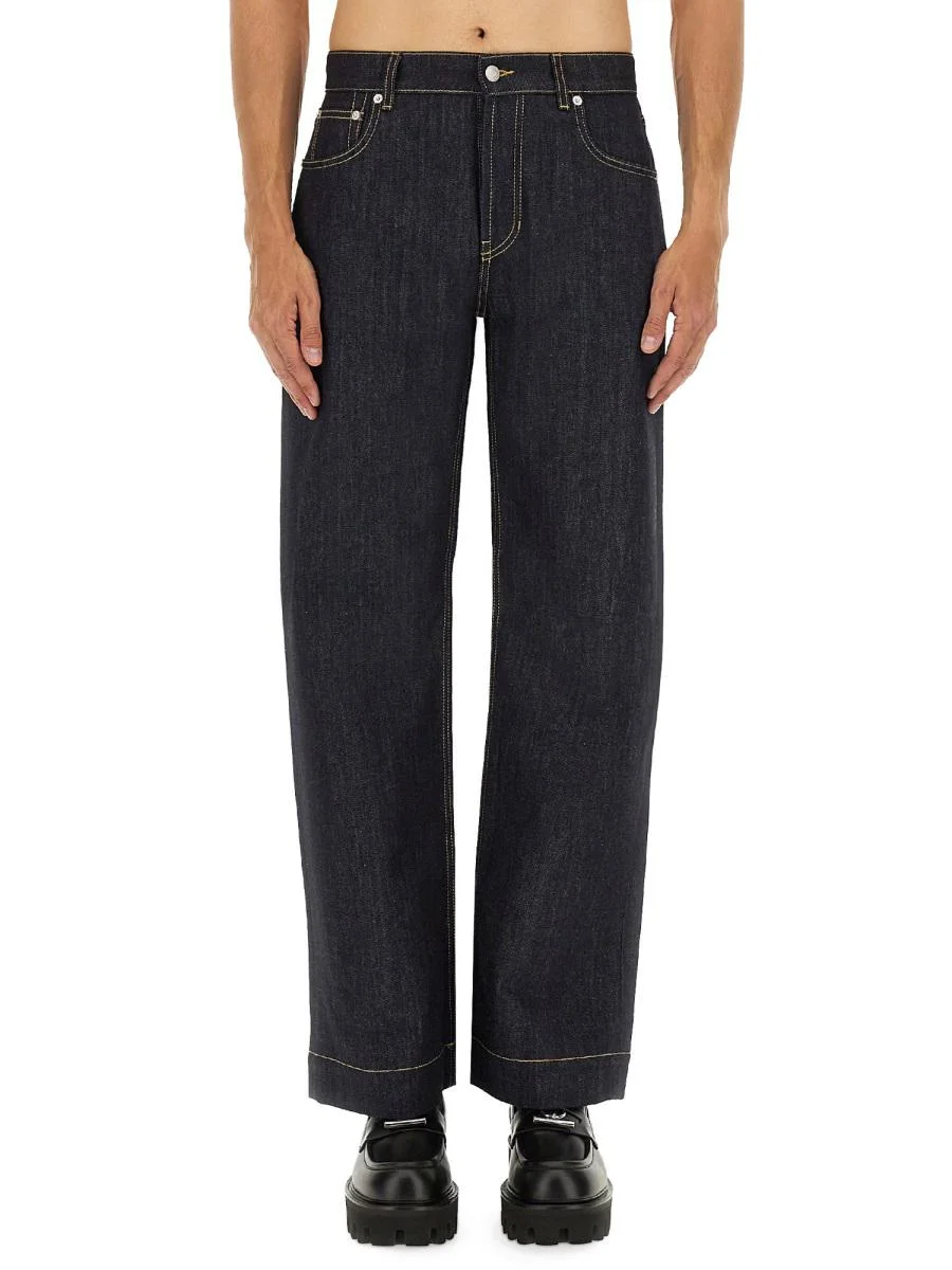 Alexander McQueen Wide Leg Jeans - 1