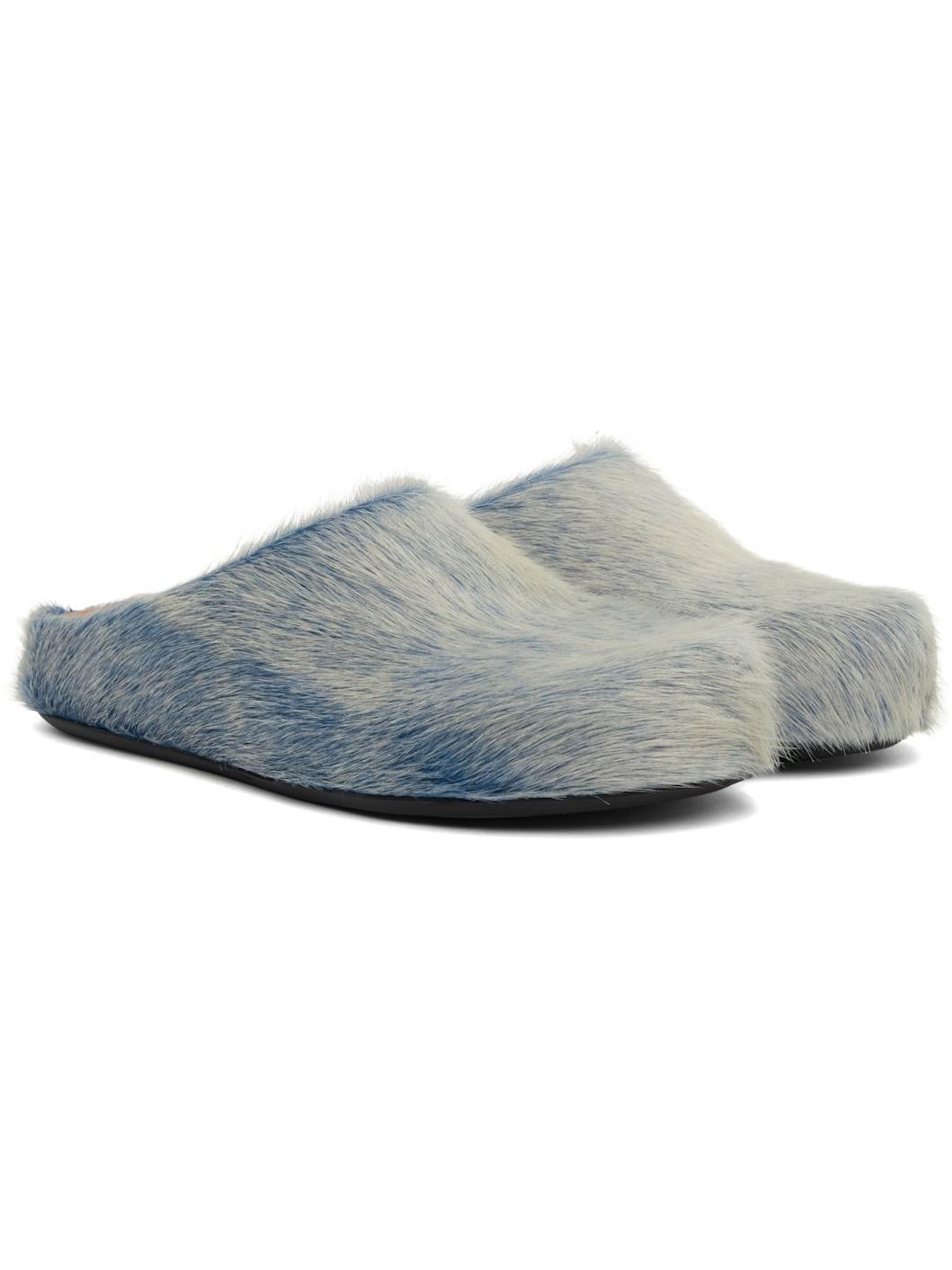 Blue & Gray Fussbett Sabot Slip-on Loafers - 4