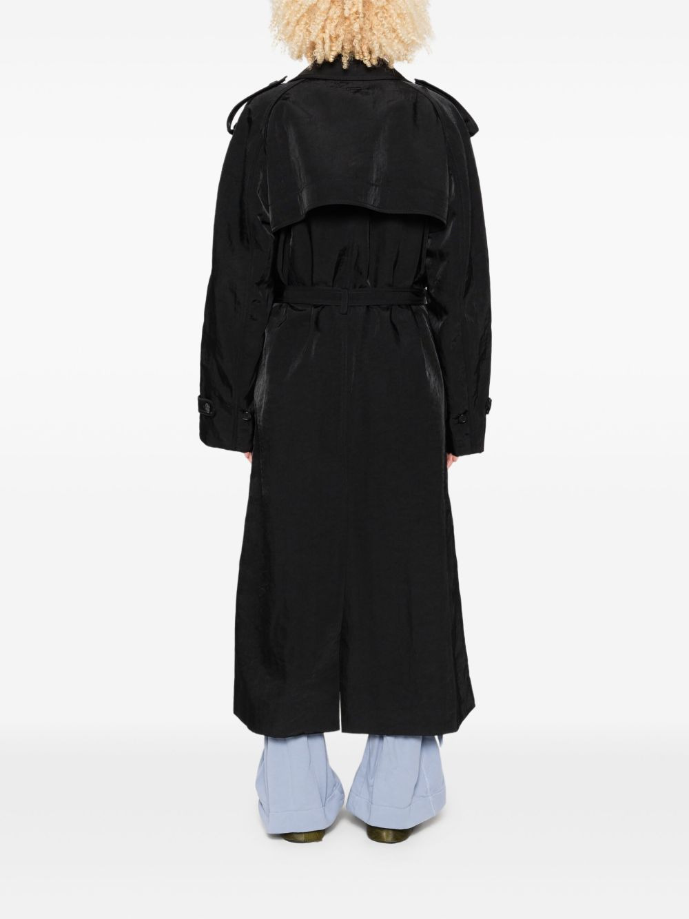 double-breasted belted coat - 4