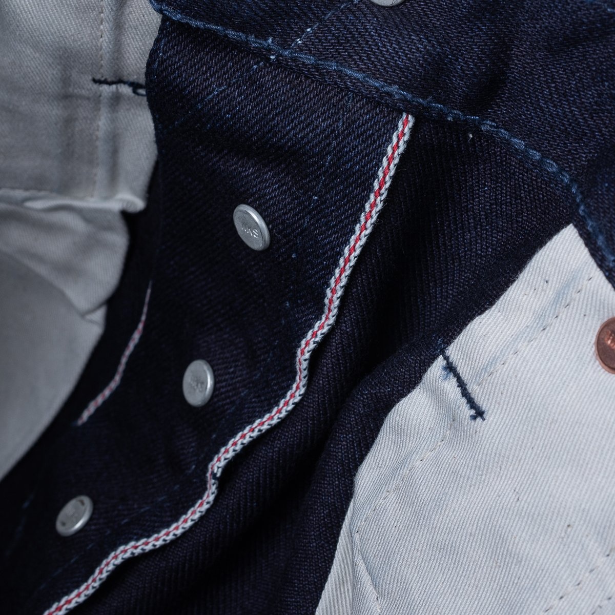 IH-666S-14ii 14oz Selvedge Denim Slim Straight Cut Jeans - Indigo/Indigo - 14