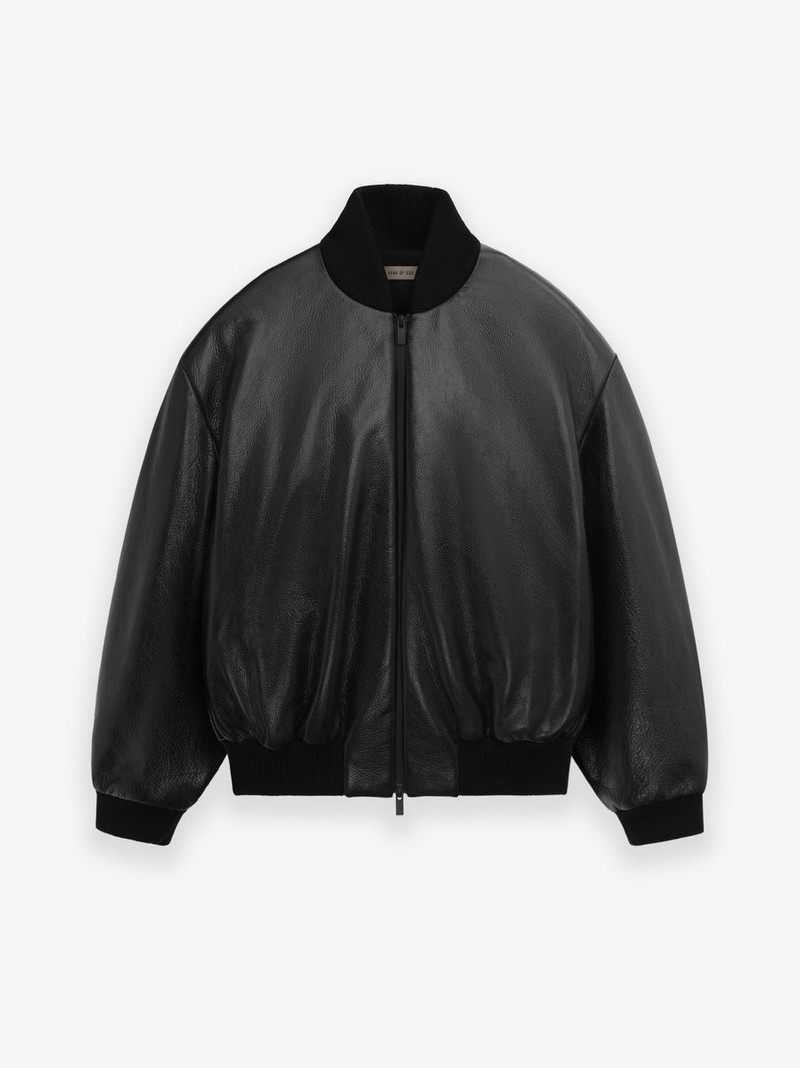 Leather Moto Stripe Bomber 1