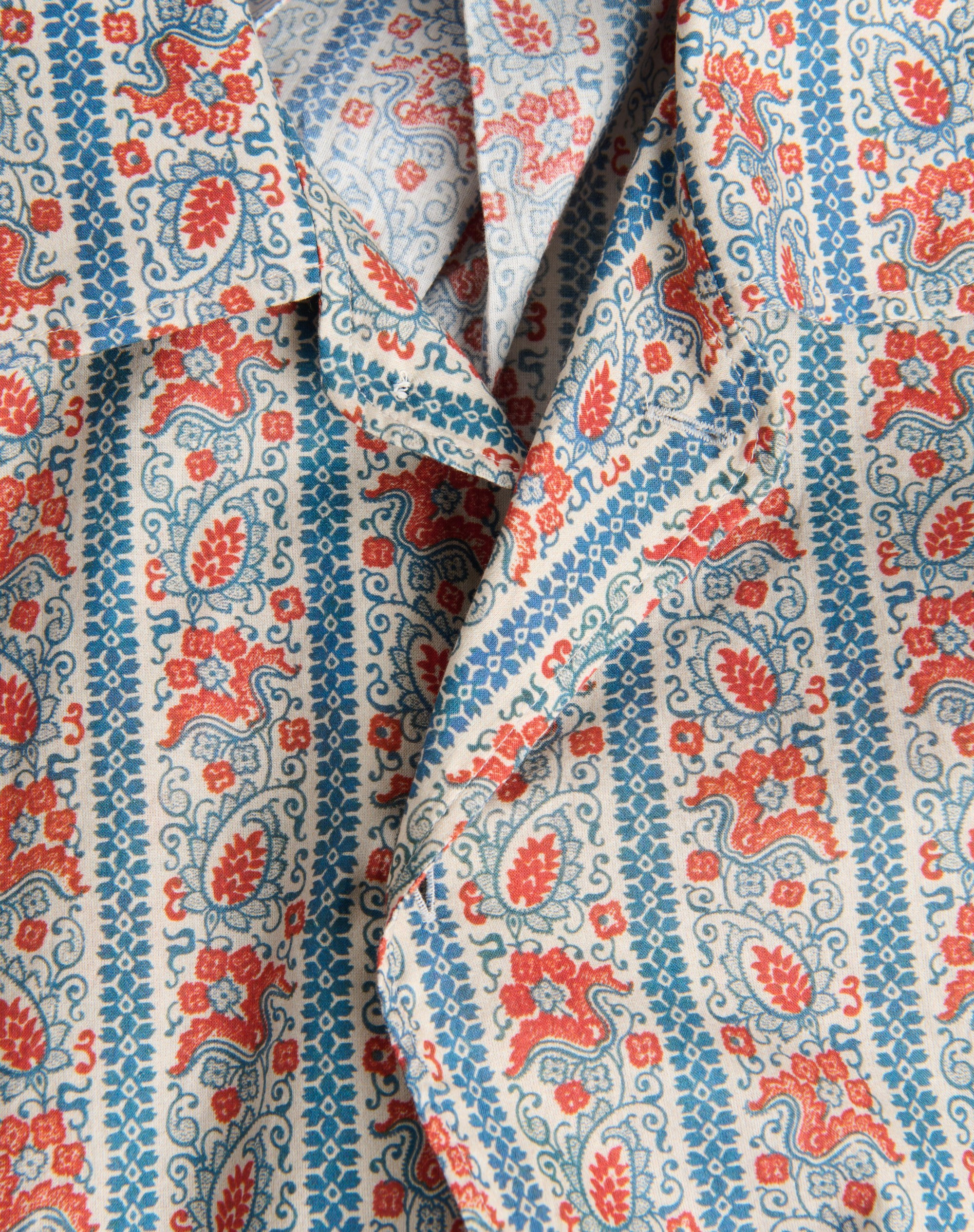 COTTON MUSLIN PAJAMA SHIRT WITH VOYAGE IMAGINAIRE PRINT - 9