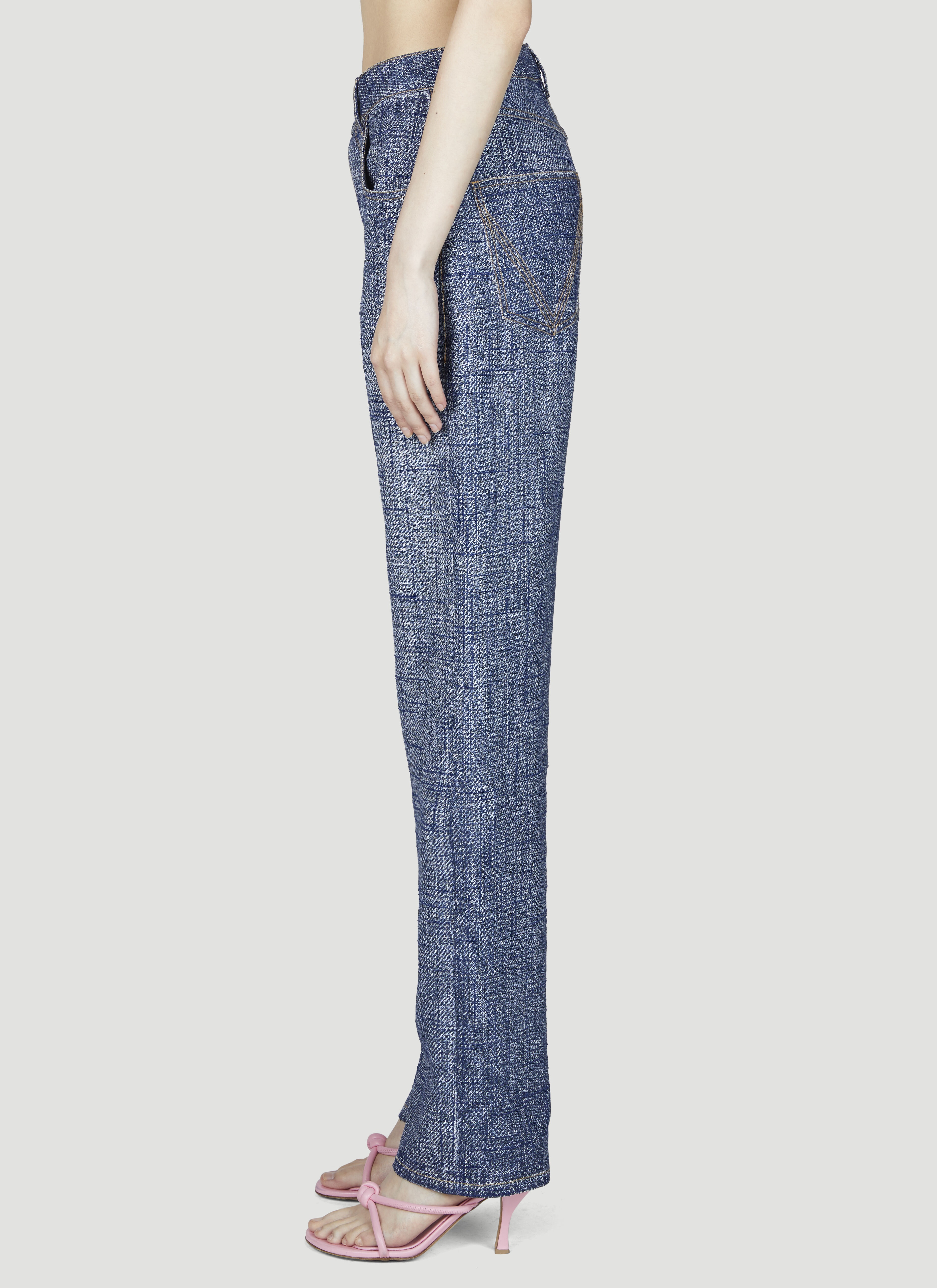 Denim Print Pants - 3