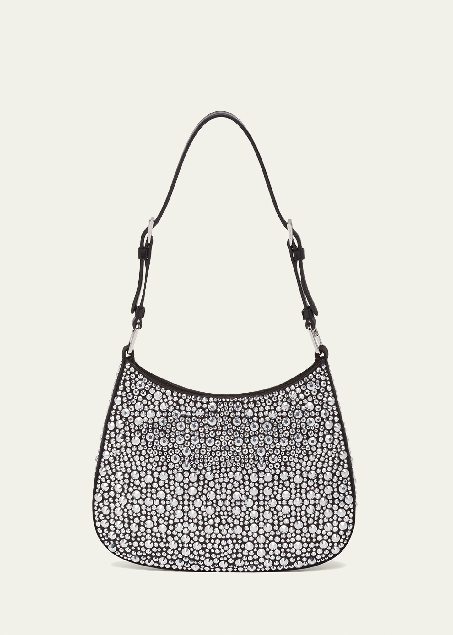 Cleo Crystal Logo Hobo Bag - 3