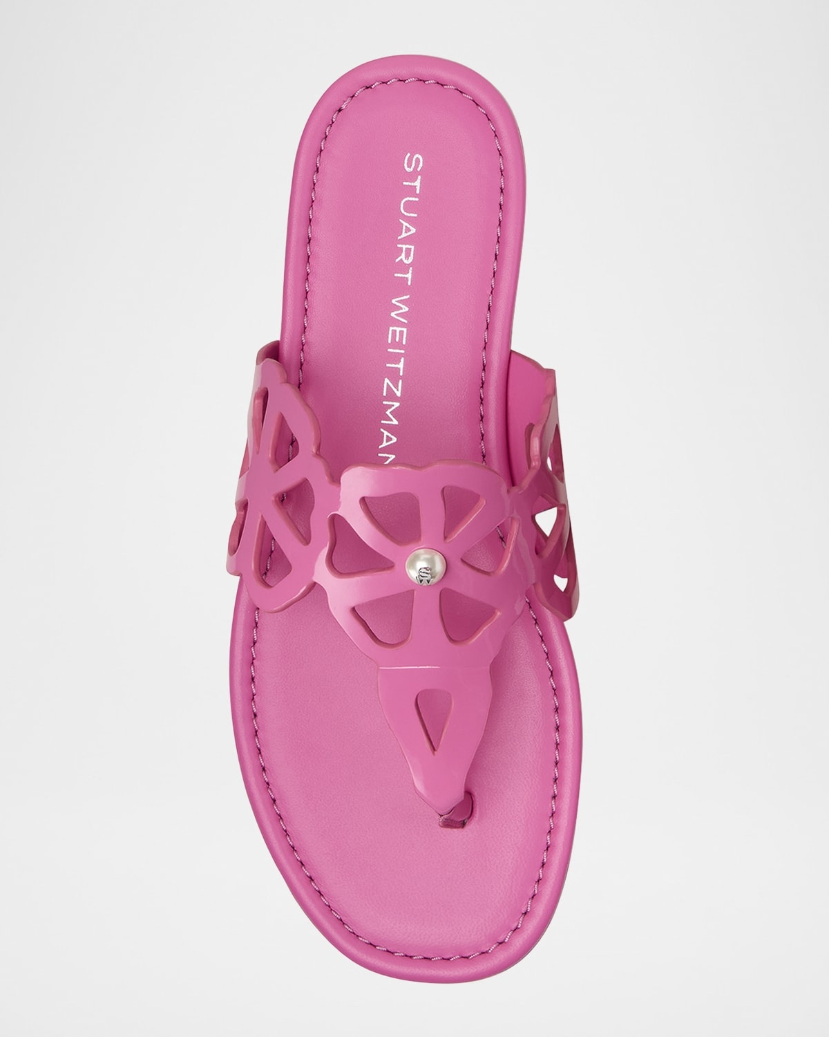 Jasmine Patent Cutout Thong Sandals - 4